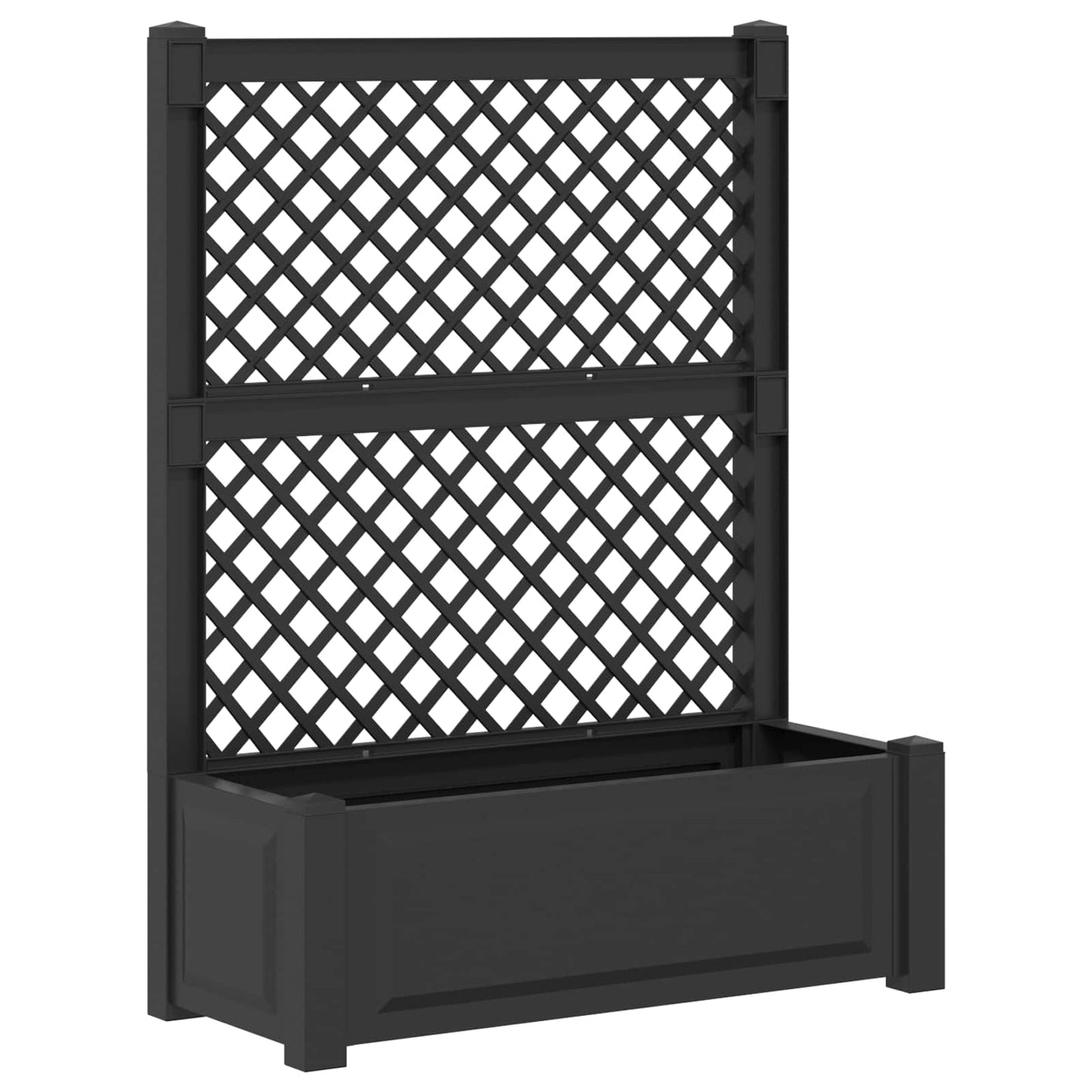 Stor plantekasse med espalier Antrasitt 99,5 x 43 x 133,5 cm PP