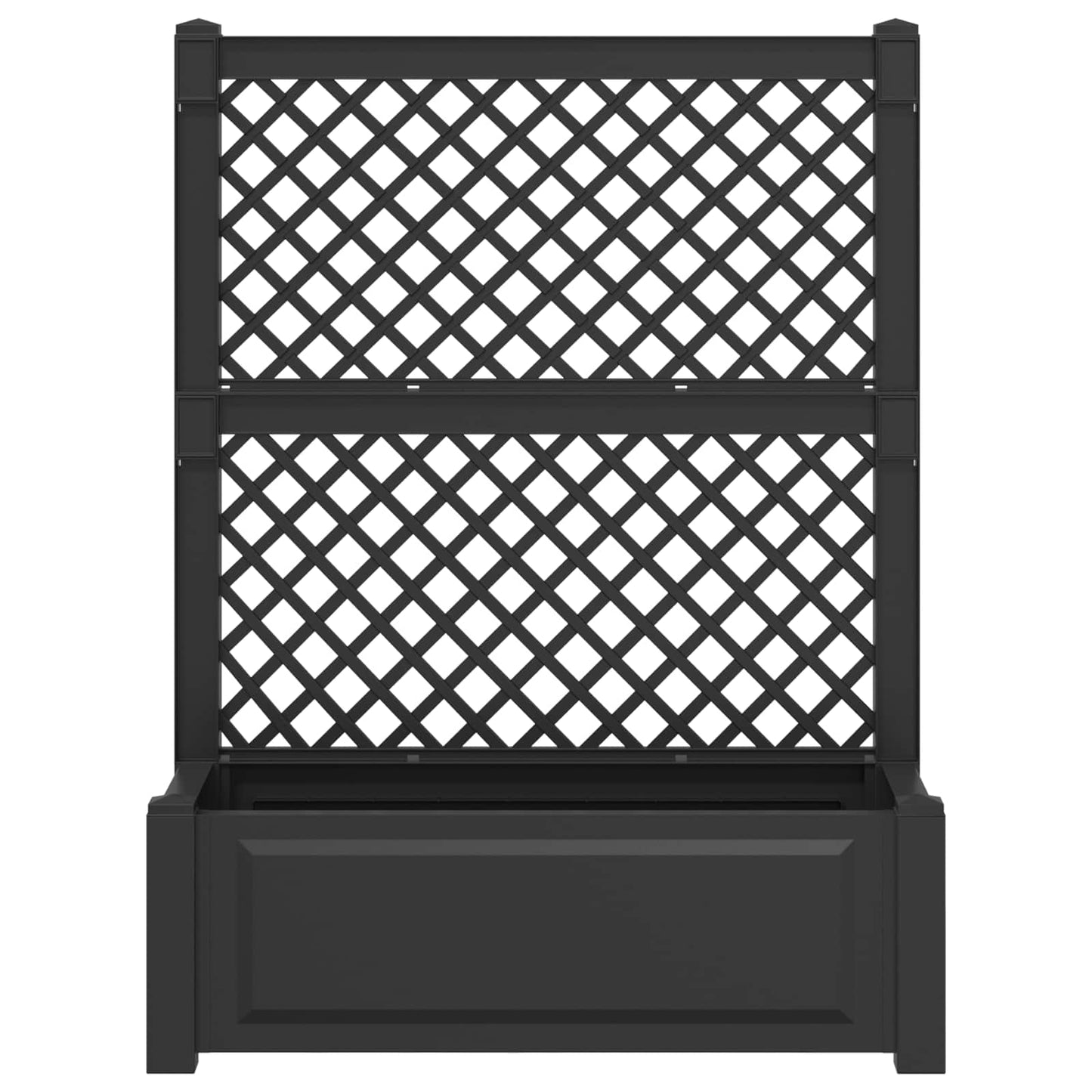 Stor plantekasse med espalier Antrasitt 99,5 x 43 x 133,5 cm PP