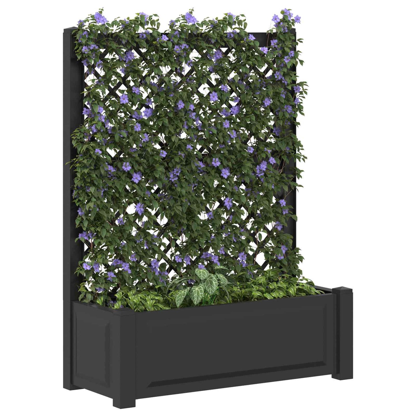 Stor plantekasse med espalier Antrasitt 99,5 x 43 x 133,5 cm PP