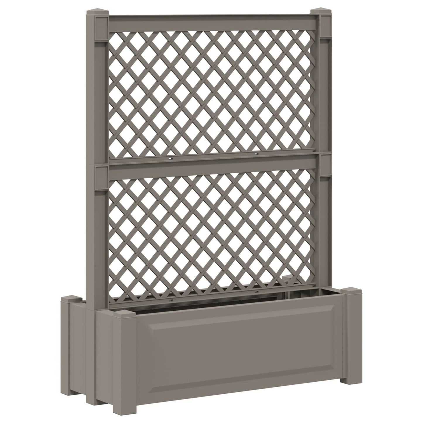 Stor plantekasse med espalier Grå 99,5 x 43 x 133,5 PP