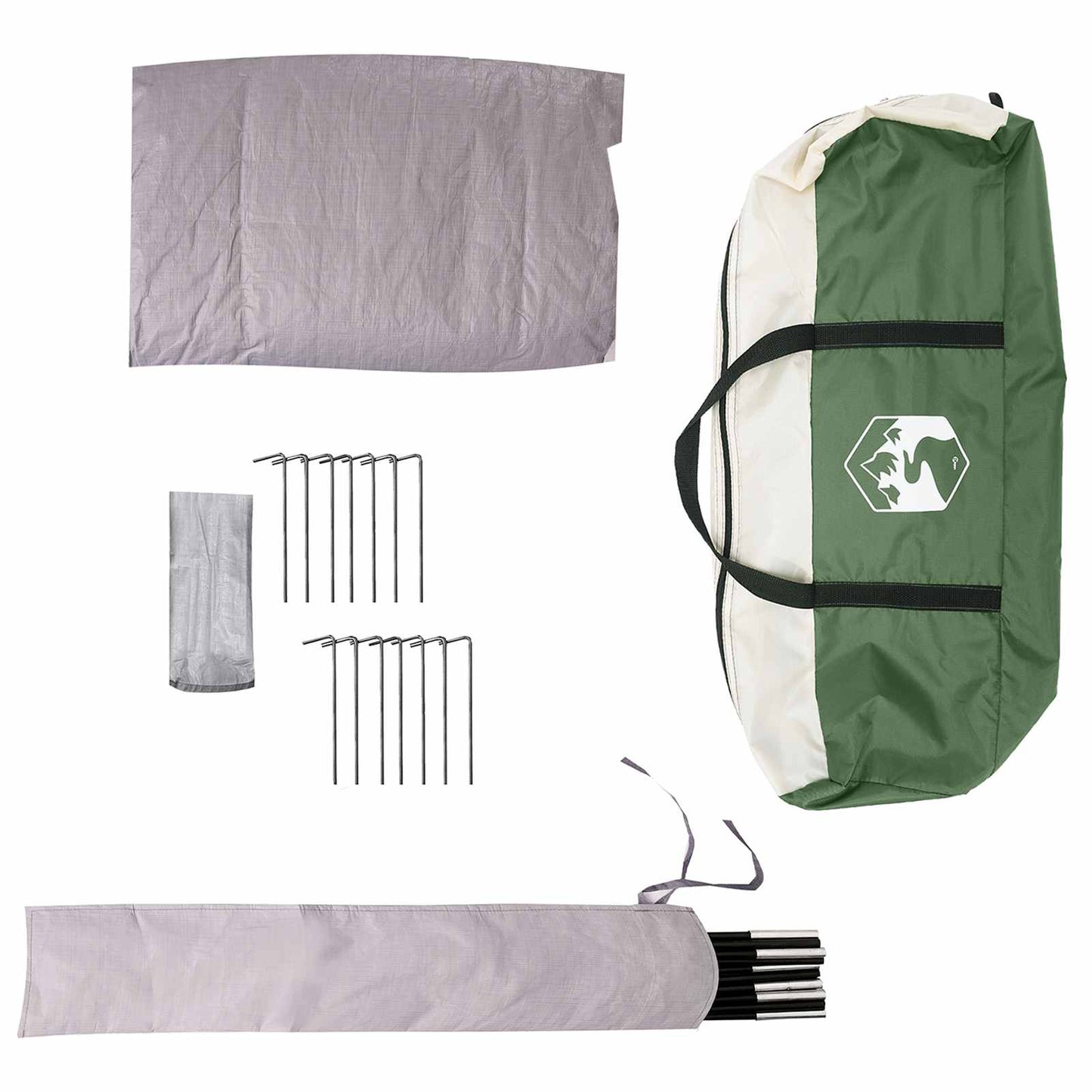 3 person Grønn 185T Polyester med PU Belegg