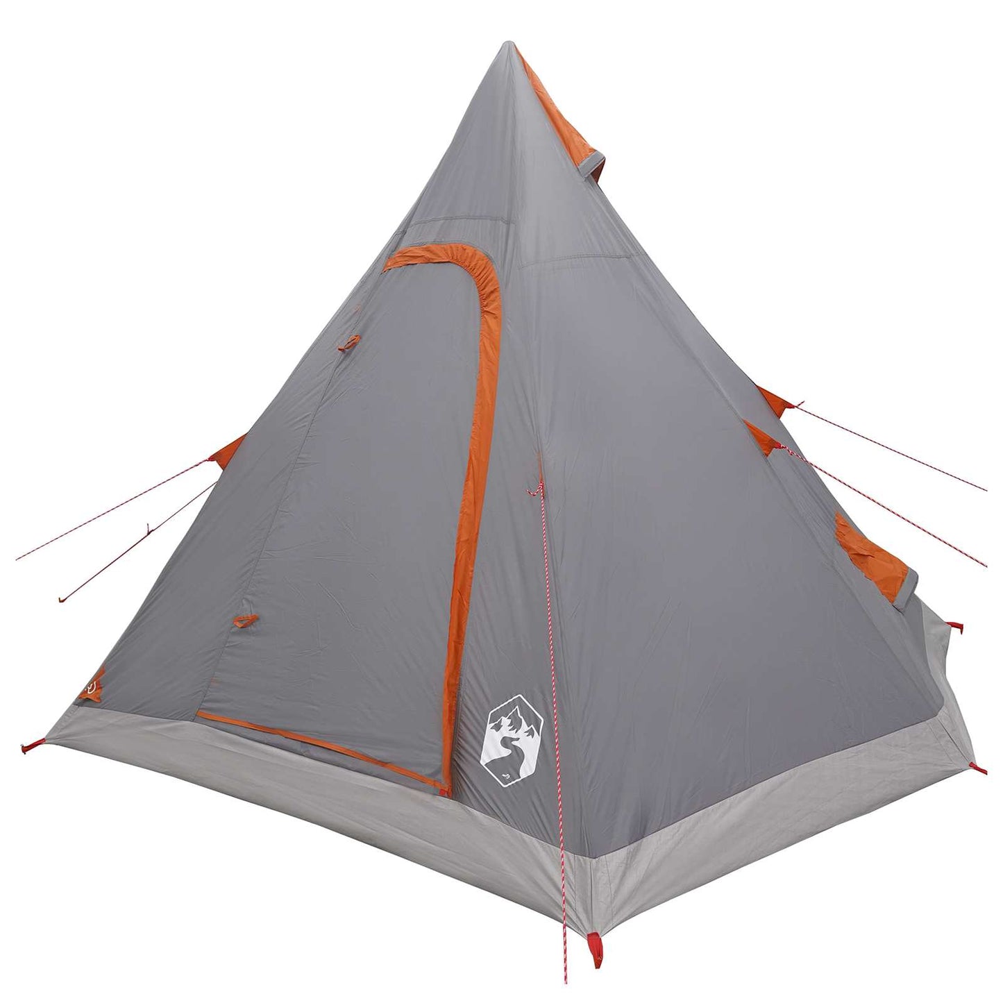 3 person Grå og Oransje 185T Polyester med PU Belegg