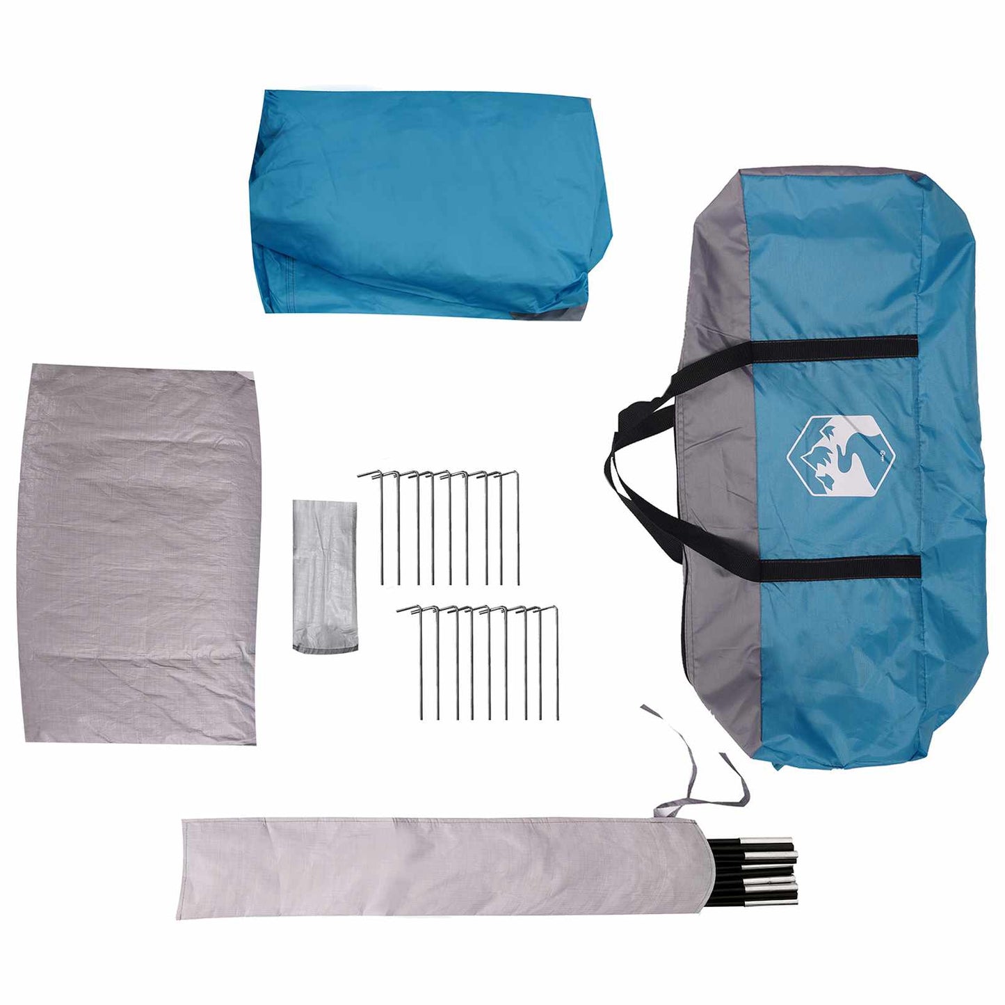 Familietelt med regntrekk, vanntett 14 person 14-person Blå
