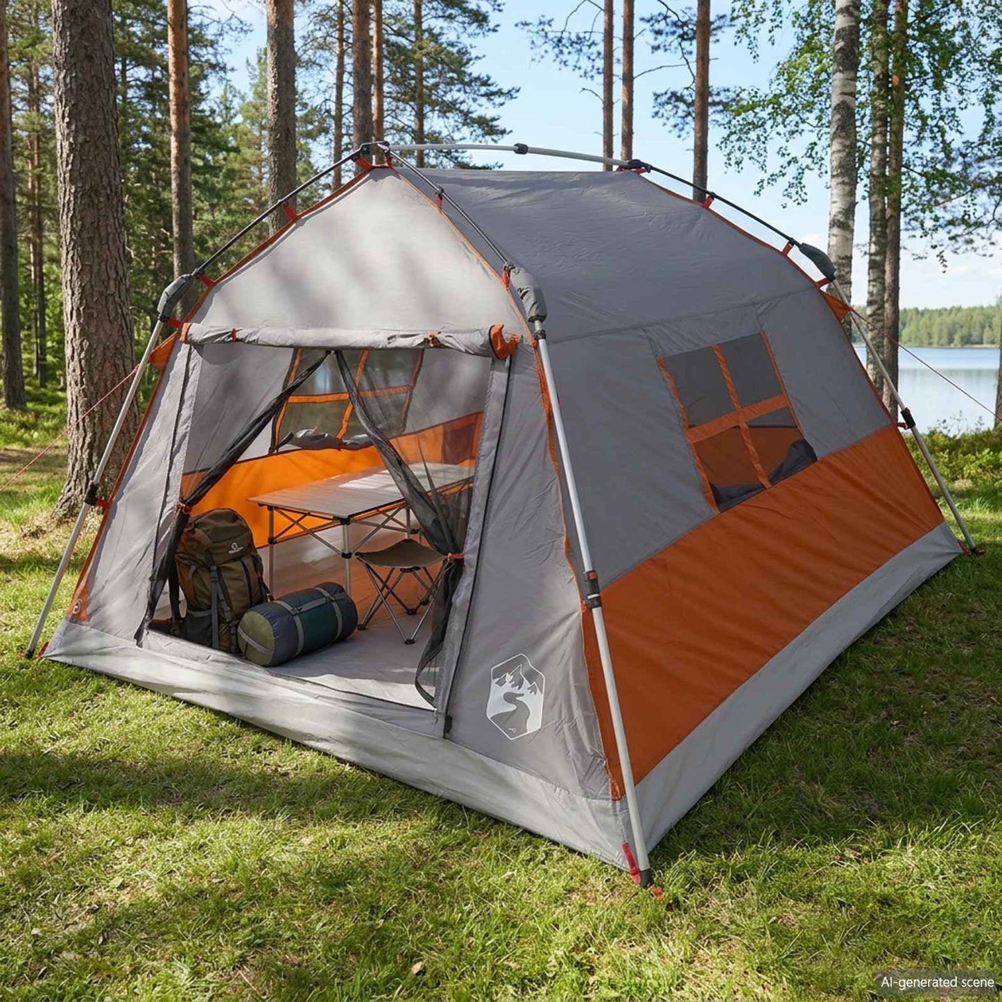 Sofaputestopper Vannavstøtende 3 person Grå og Oransje