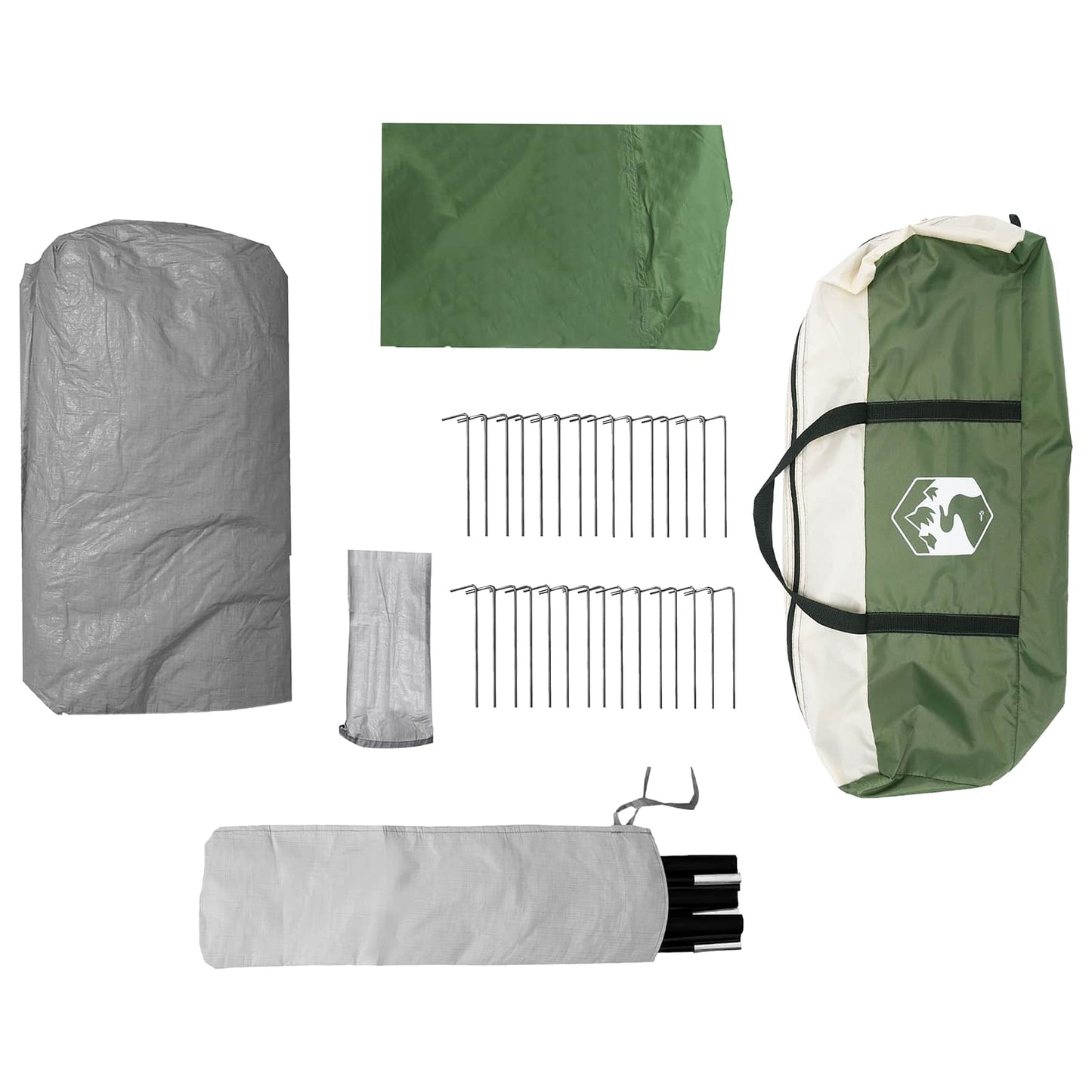 3 person 3-personers Grønn 185T Polyester med PU Belegg