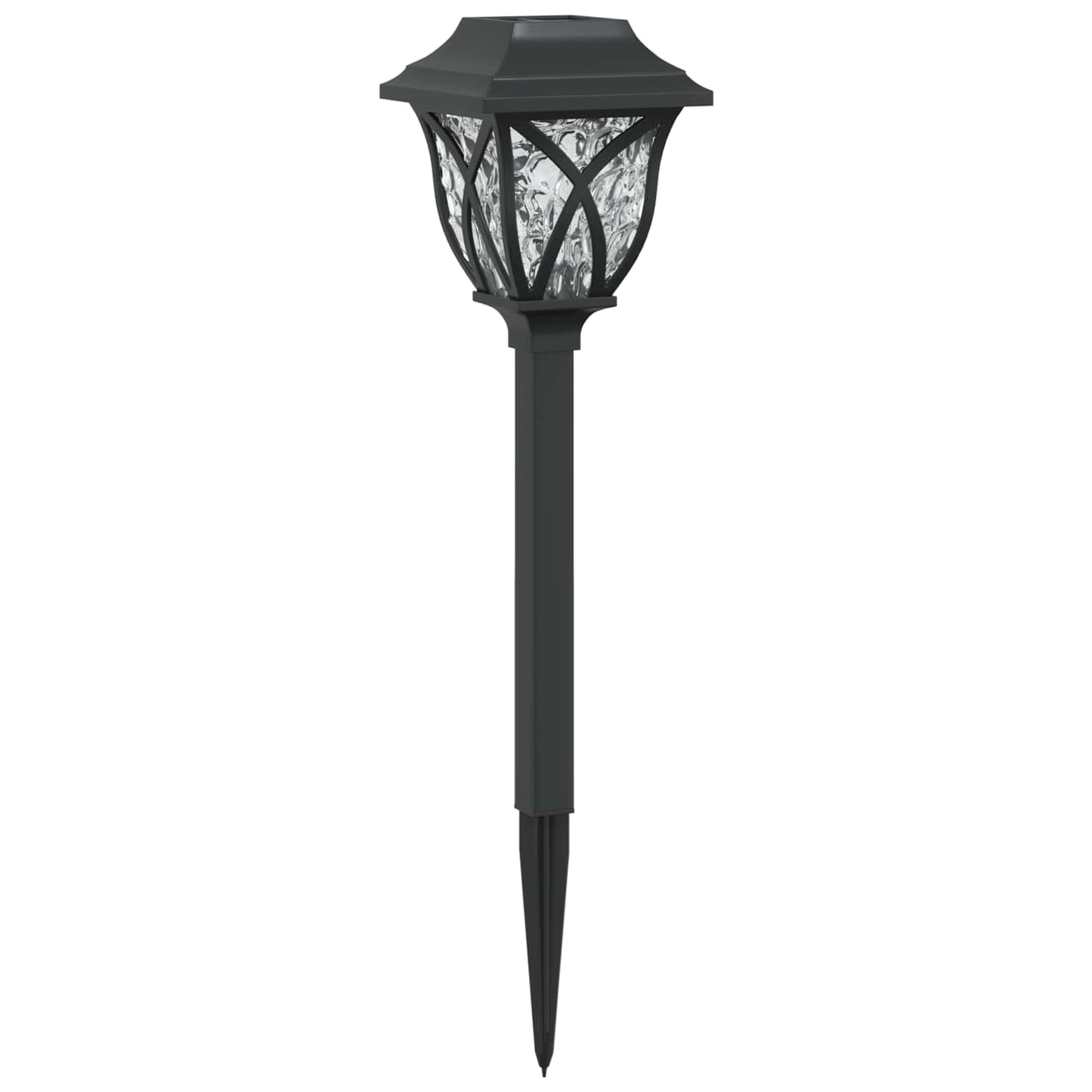 Utendørs sollys med bakkefeste 6 pcs Varmhvit 42 cm PP