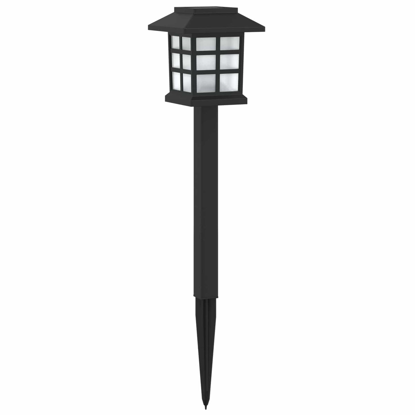 Utendørs sollys med bakkefeste 12 pcs Varmhvit 38,5 cm PP