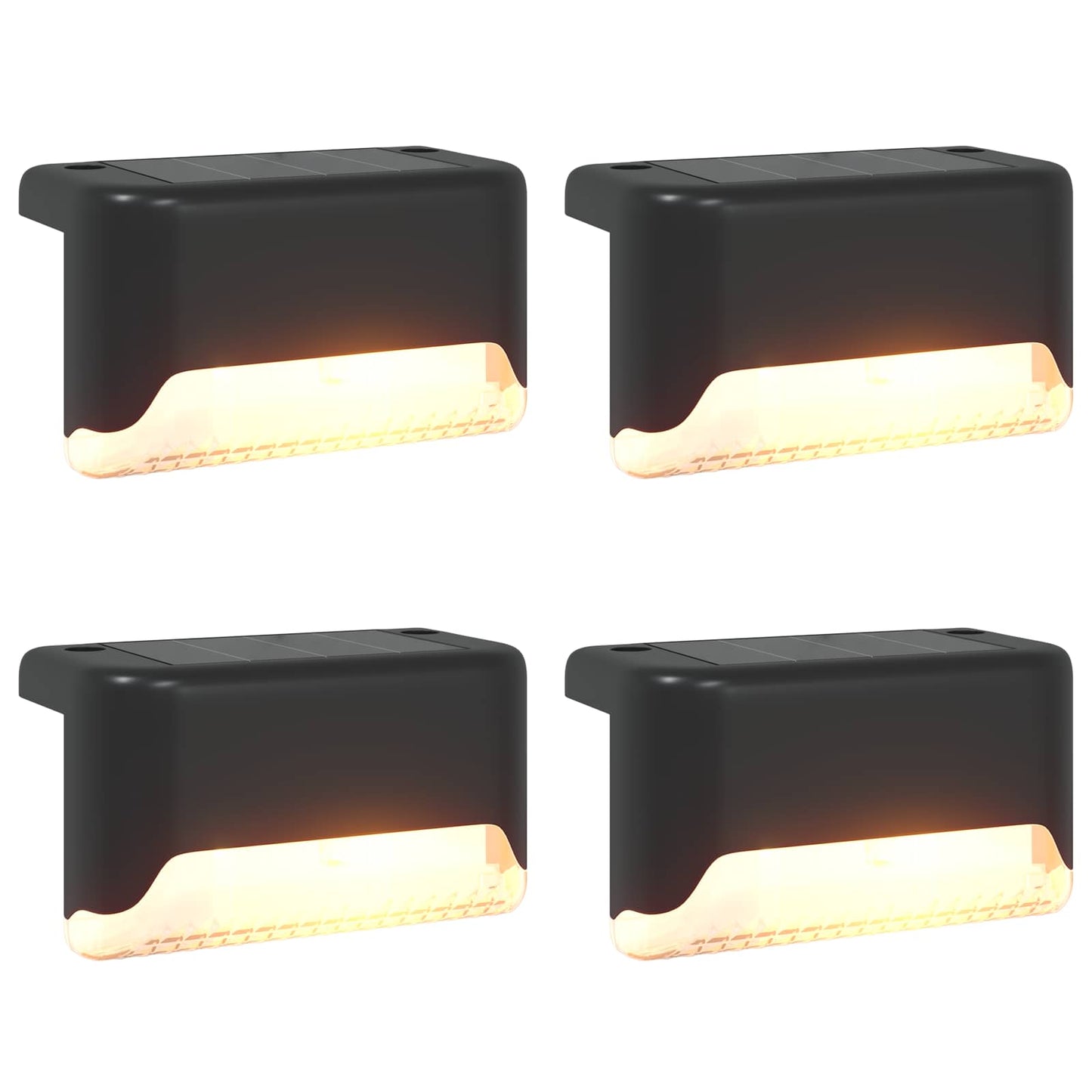 Utendørs sollys med bakkefeste 4 pcs Varmhvit 4,5 cm ABS og PS