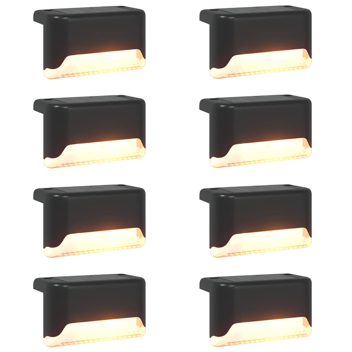Utendørs sollys med bakkefeste 8 pcs Varmhvit 4,5 cm ABS og PS