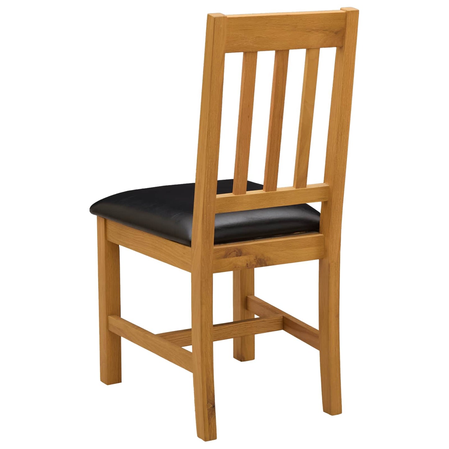 Spisestuestol VENLO 2 pcs Massivt Eiketre Svart 45 x 53 x 92 cm