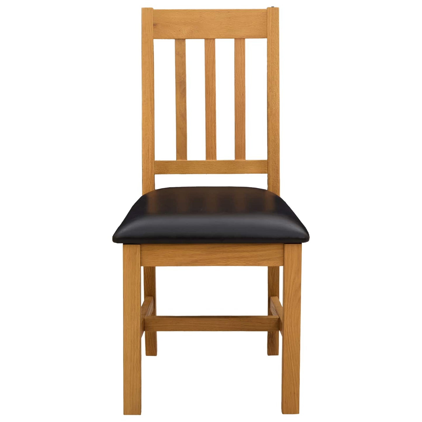 Spisestuestol VENLO 2 pcs Massivt Eiketre Svart 45 x 53 x 92 cm