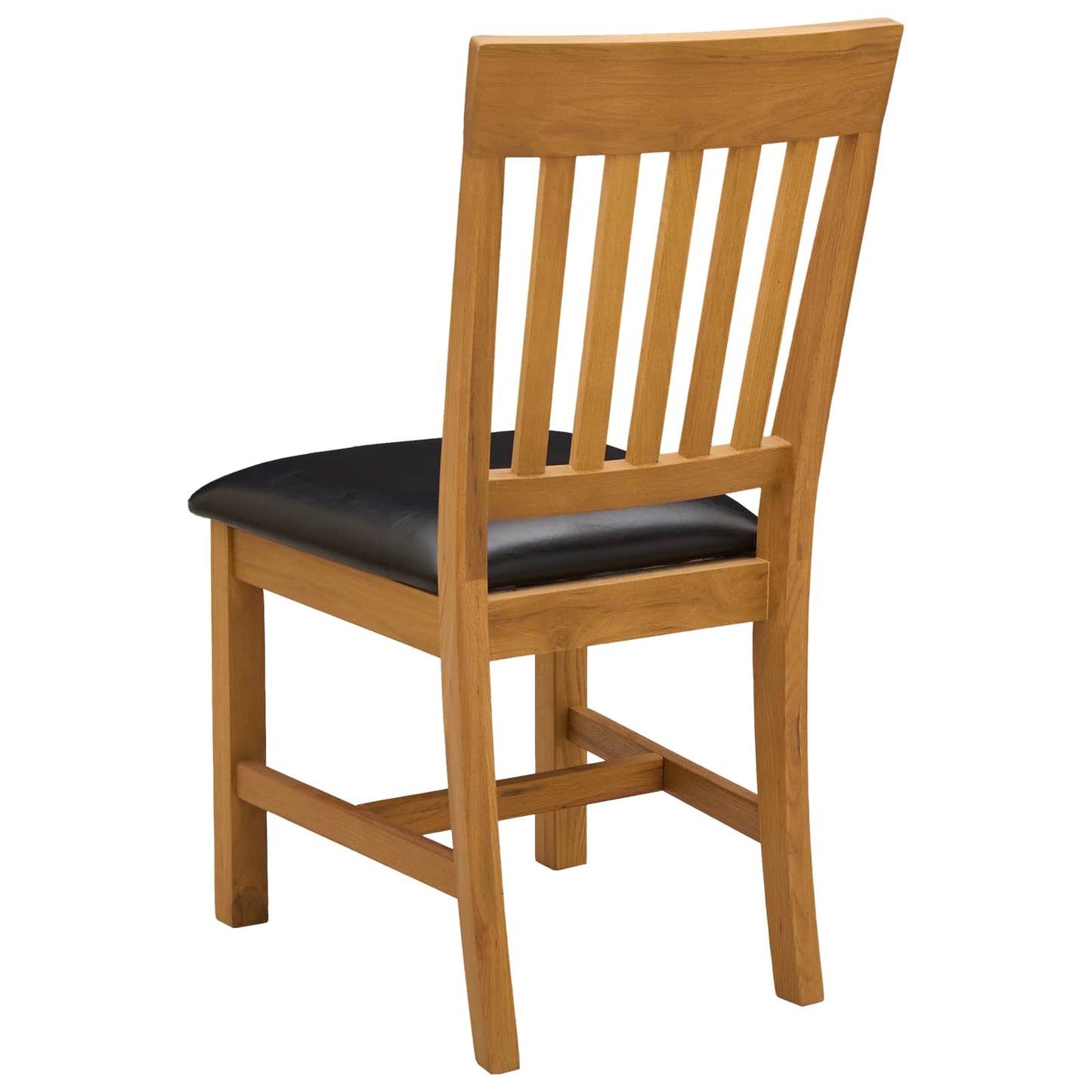 Spisestuestol 2 pcs Massivt Eiketre Svart 45 x 59 x 92 cm