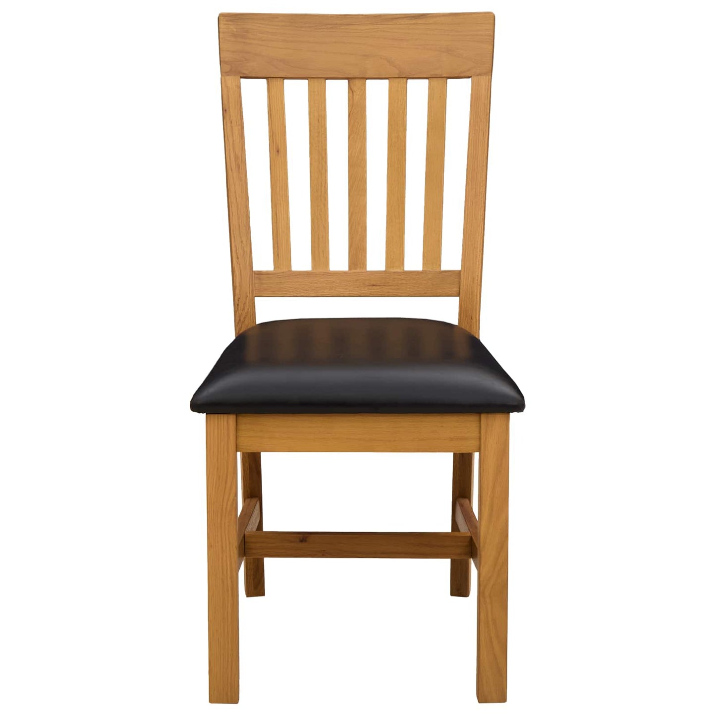 Spisestuestol 2 pcs Massivt Eiketre Svart 45 x 59 x 92 cm