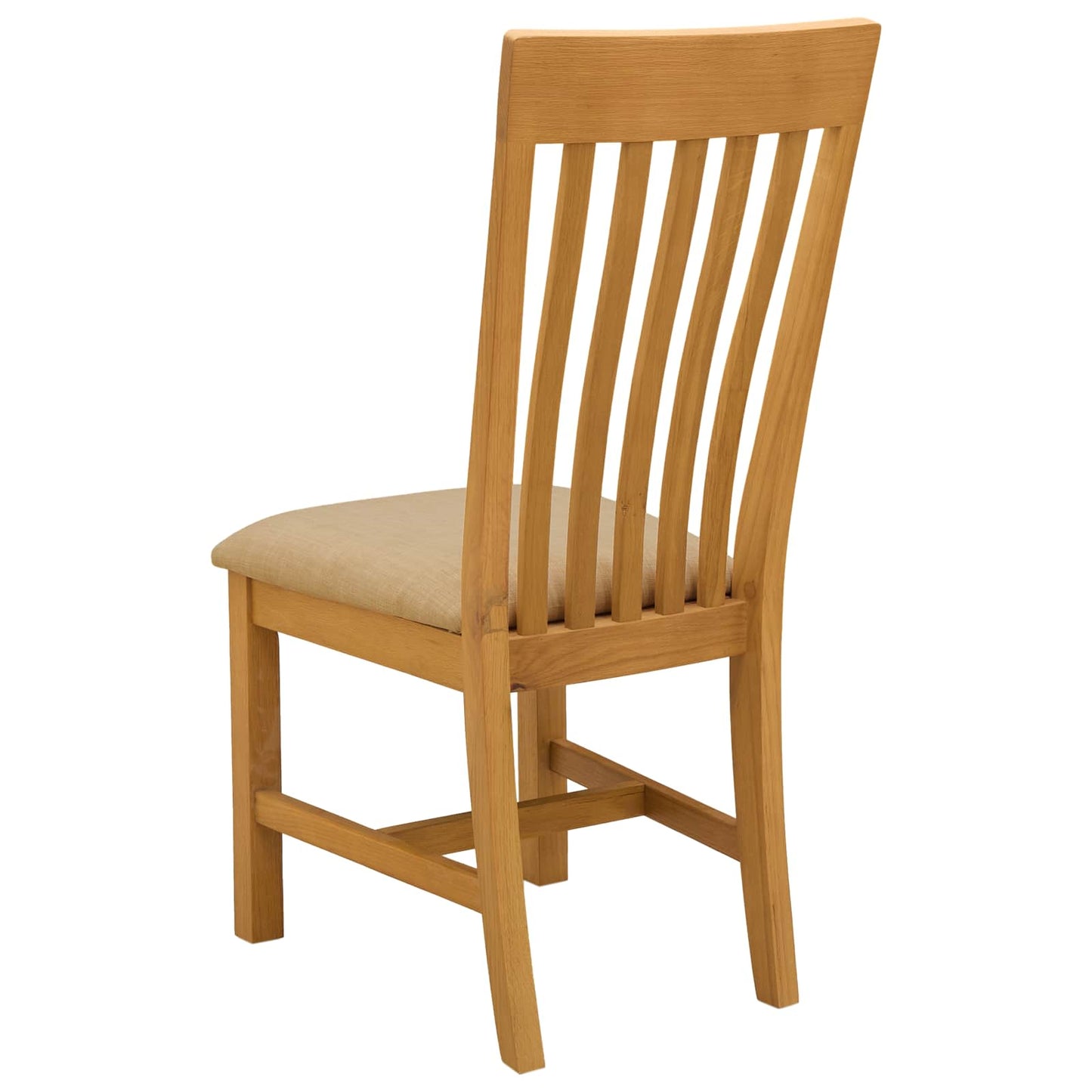 Spisestuestol 2 pcs Massivt Eiketre Beige 45 x 59,5 x 100 cm