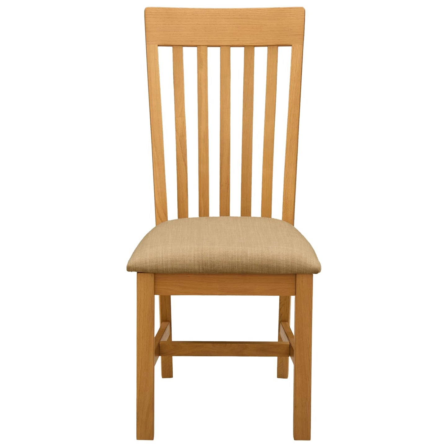 Spisestuestol 2 pcs Massivt Eiketre Beige 45 x 59,5 x 100 cm