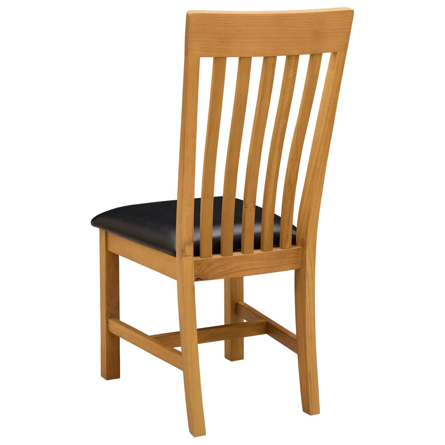 Spisestuestol 2 pcs Massivt Eiketre Svart 45 x 59,5 x 100 cm