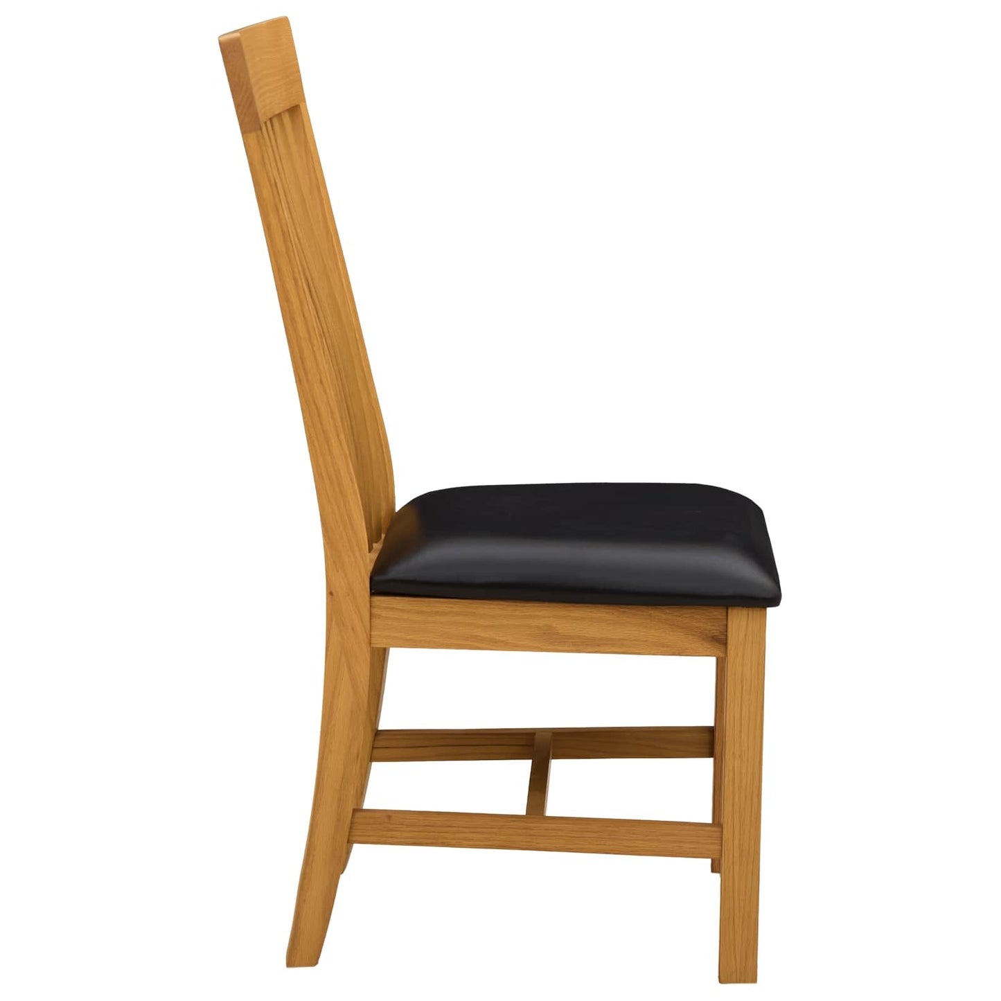 Spisestuestol 2 pcs Massivt Eiketre Svart 45 x 59,5 x 100 cm