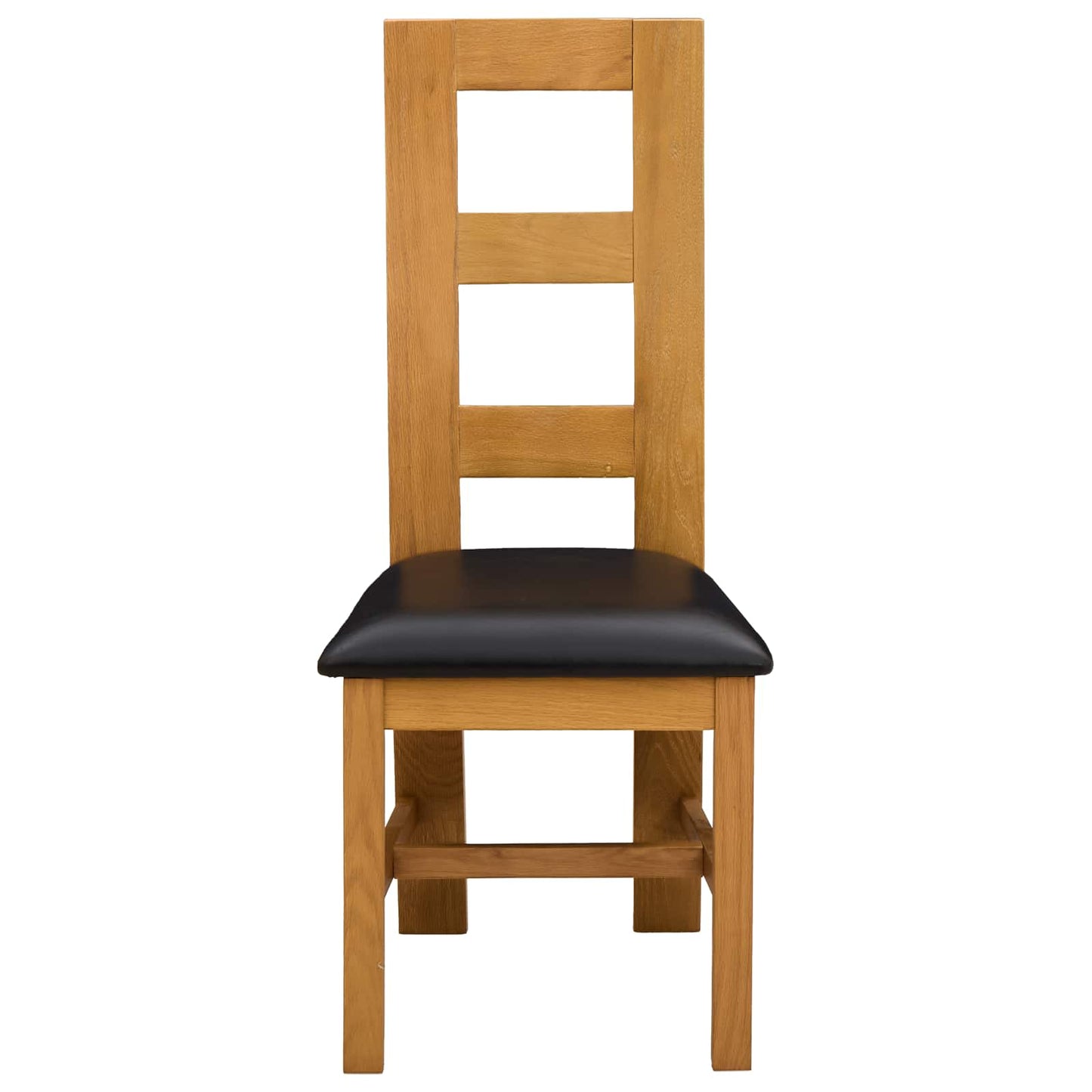 Spisestuestol 2 pcs Massivt Eiketre Svart 45 x 51 x 105 cm