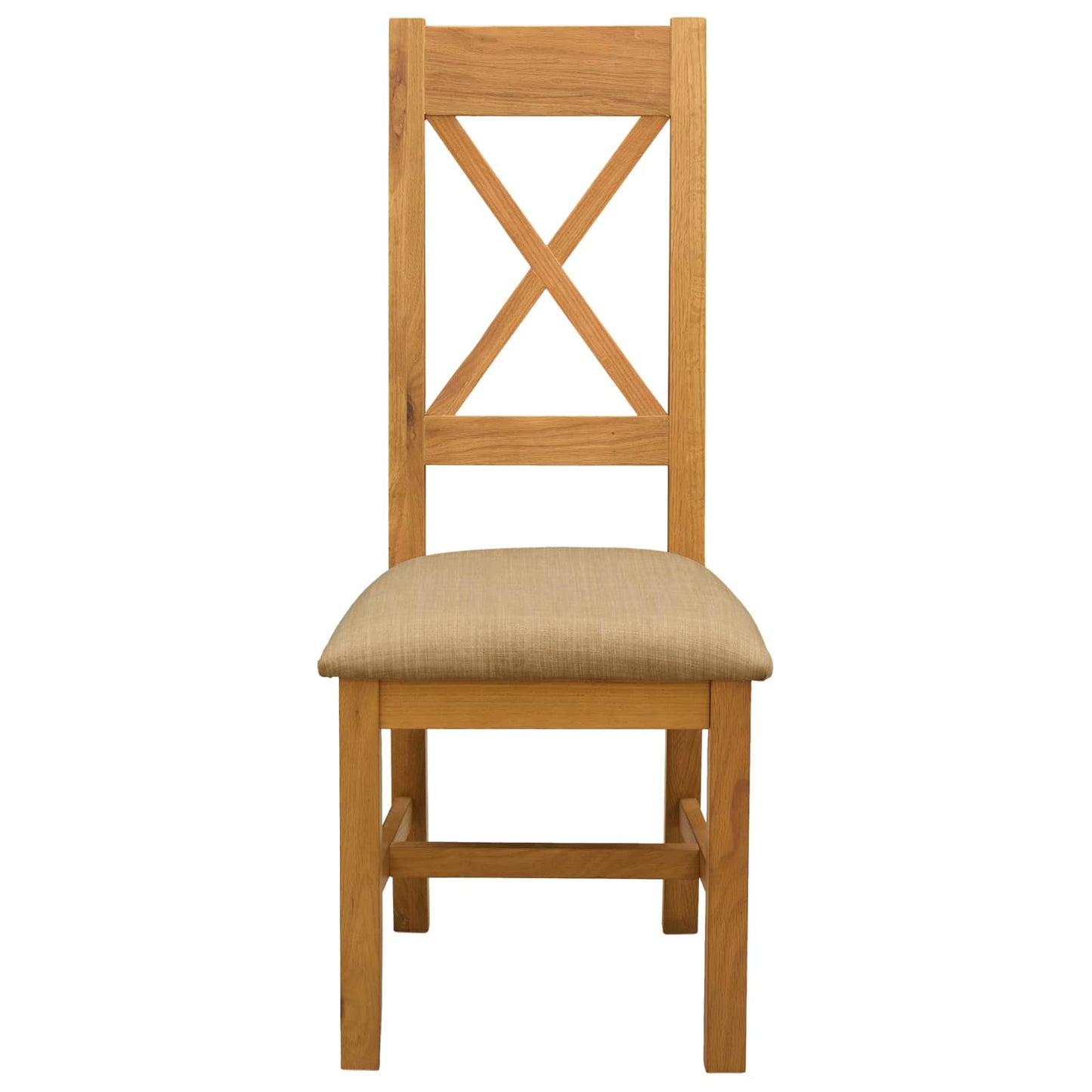 Spisestuestol 2 pcs Massivt Eiketre Beige 45 x 54 x 105 cm