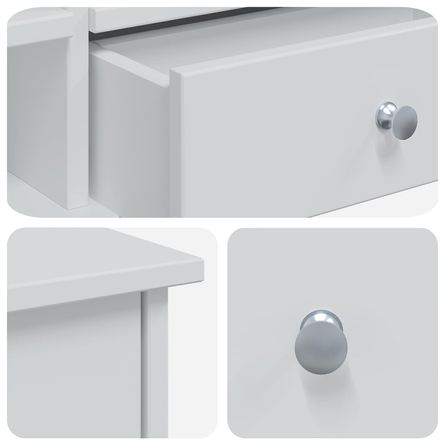 Sminkebordsett FAUSKE 2 pcs Hvit 100 x 50 x 103,5 cm