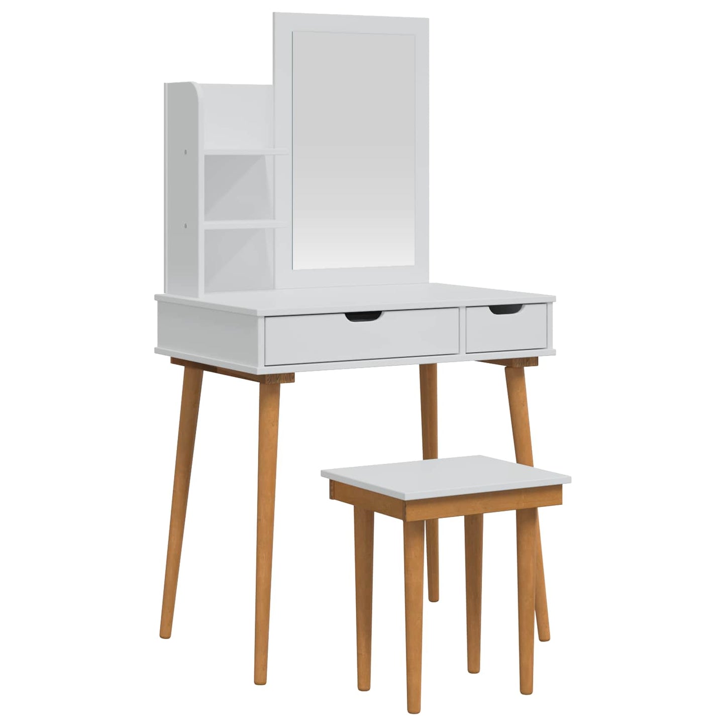 Sminkebordsett FAUSKE 4 pcs Hvit 76 x 50 x 143 cm