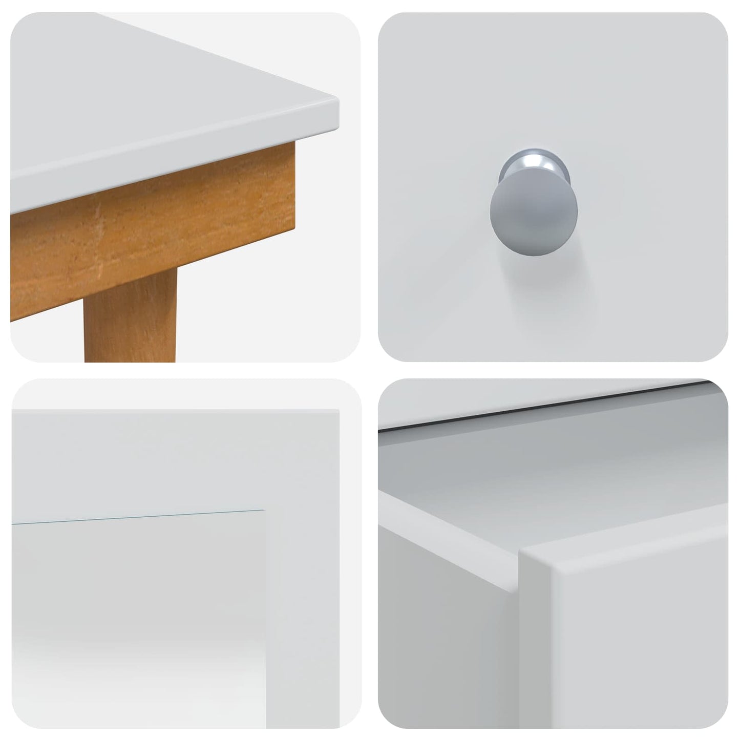 Sminkebordsett FAUSKE 5 pcs Hvit 100 x 50 x 143 cm