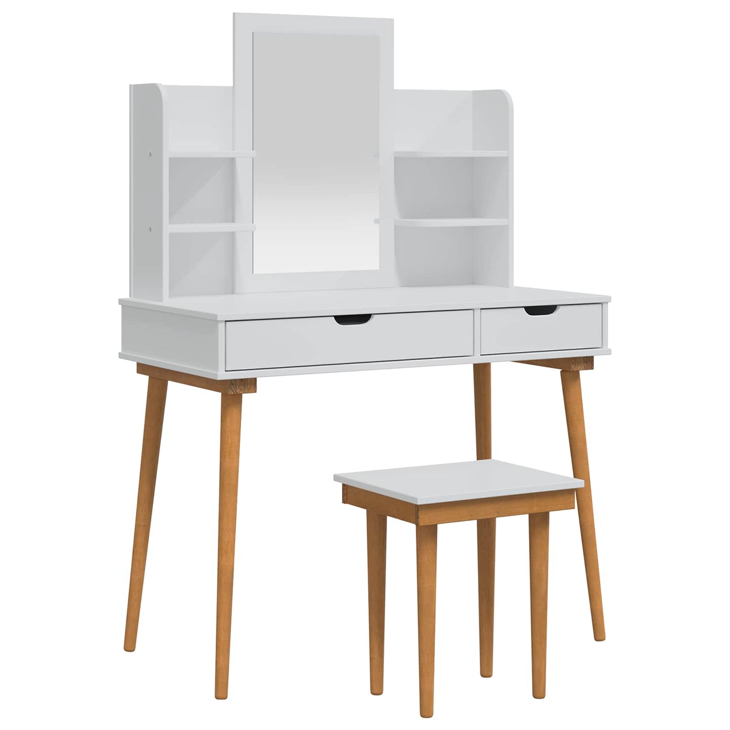 Sminkebordsett FAUSKE 5 stk. Hvit 100 x 50 x 143 cm