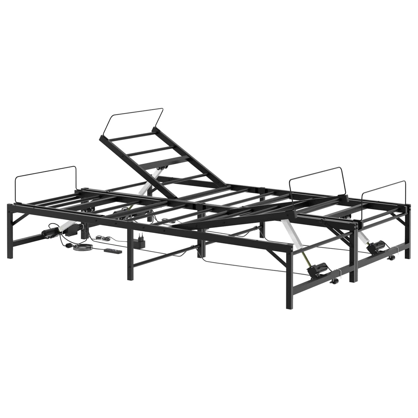 Elektrisk Justerbar Seng Ramme Svart 137 x 190 cm Stål