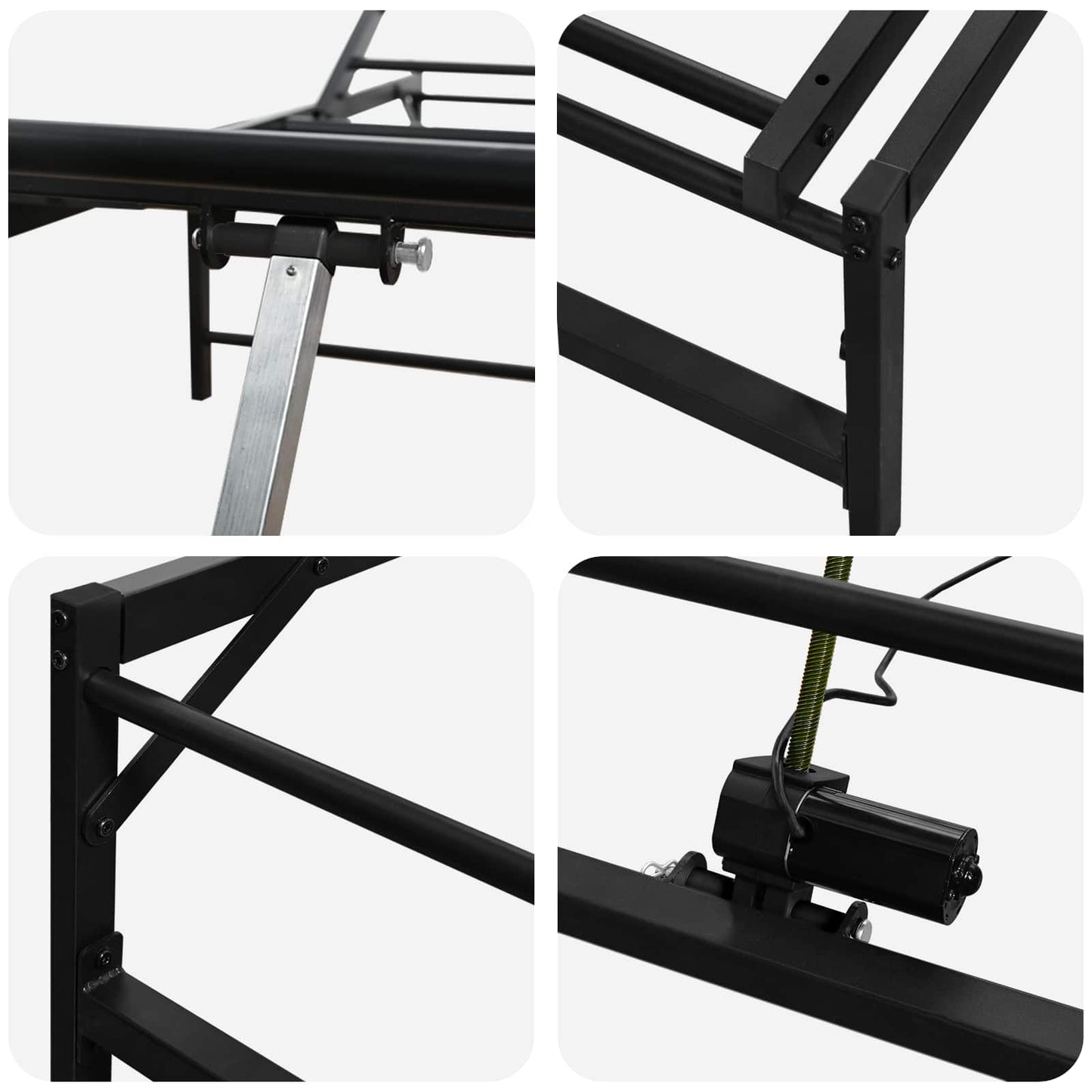 Elektrisk Justerbar Seng Ramme Svart 150 x 200 cm Stål