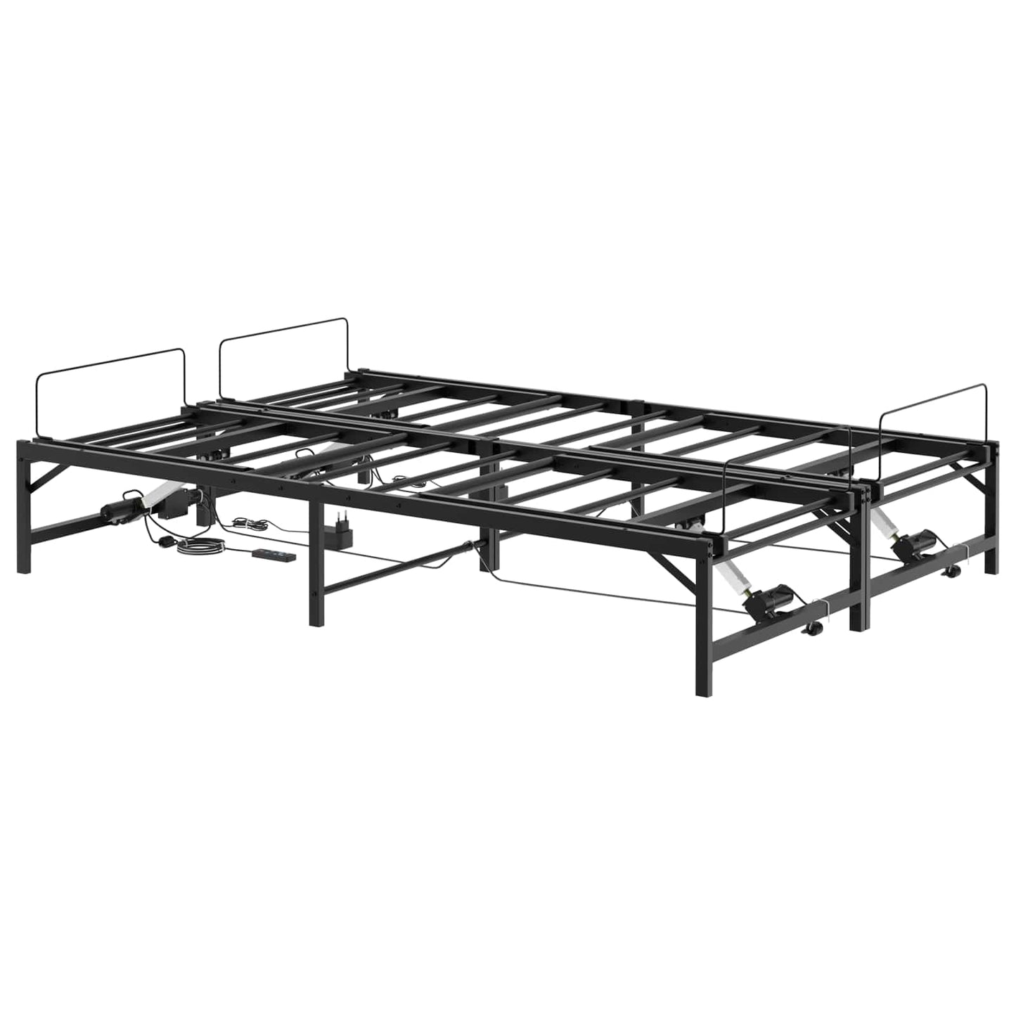 Elektrisk Justerbar Seng Ramme Svart 150 x 200 cm Stål