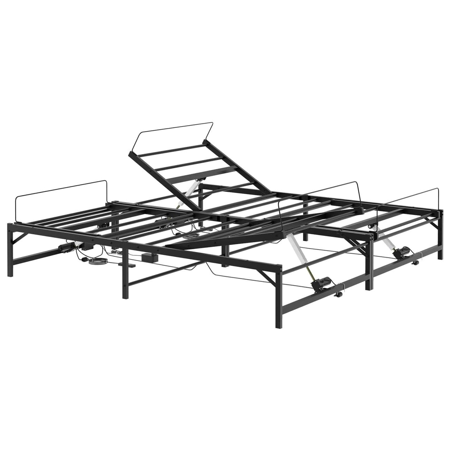 Elektrisk Justerbar Seng Ramme Svart 200 x 200 cm Stål