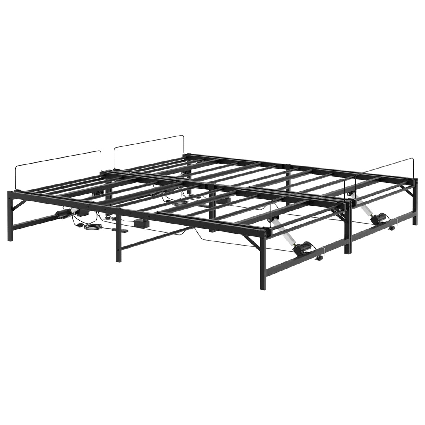 Elektrisk Justerbar Seng Ramme Svart 200 x 200 cm Stål