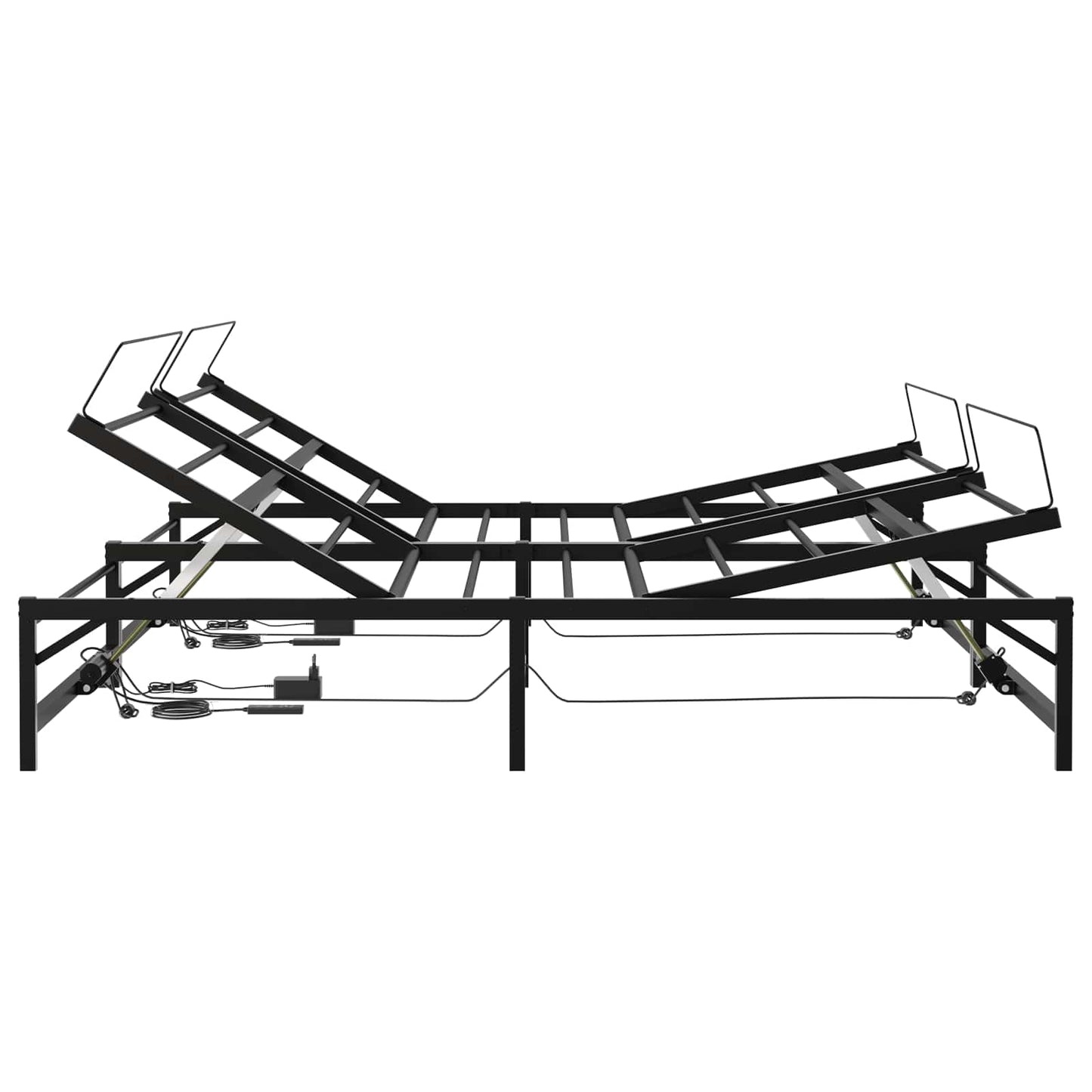 Elektrisk Justerbar Seng Ramme Svart 200 x 200 cm Stål