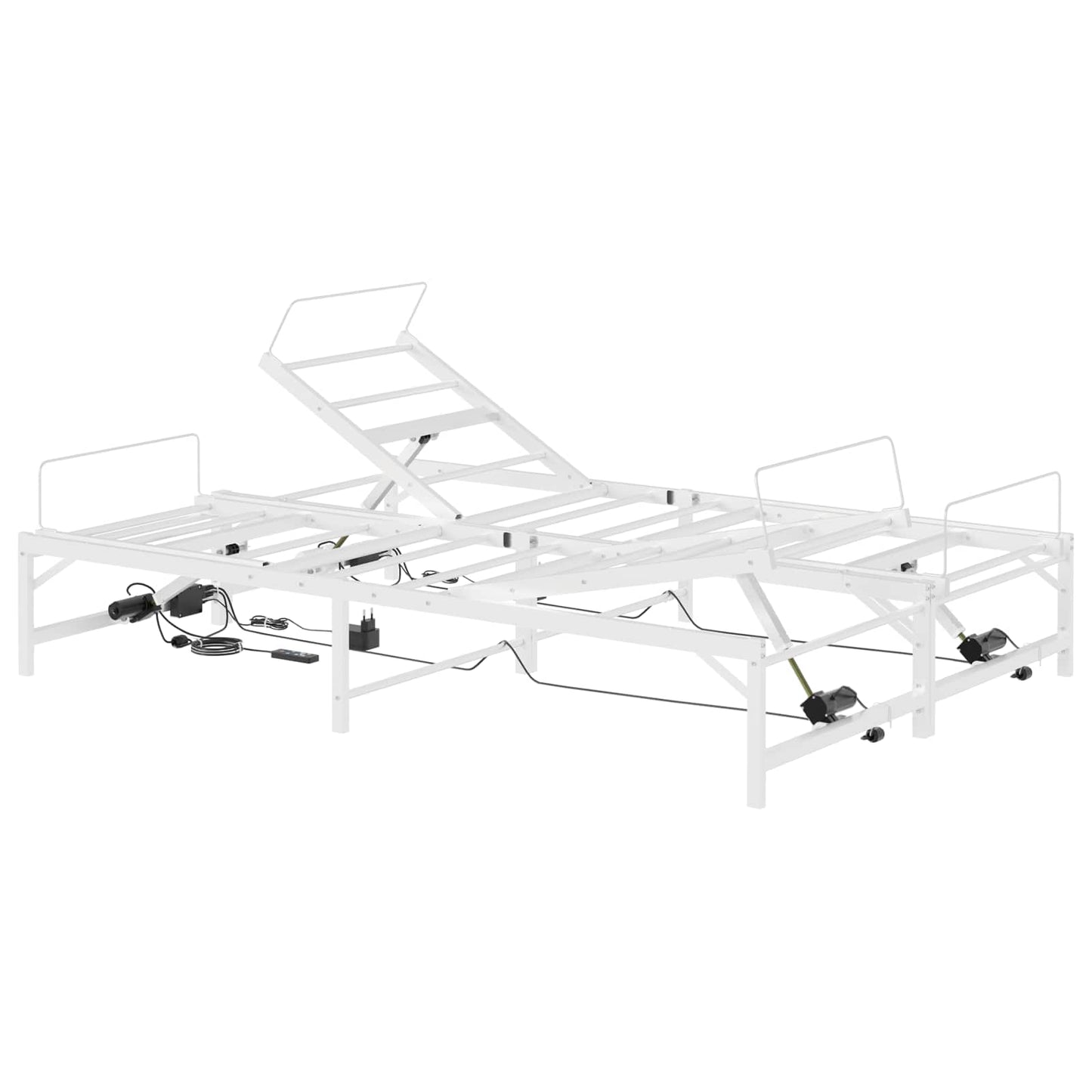 Elektrisk Justerbar Seng Ramme Hvit 120 x 200 cm Stål
