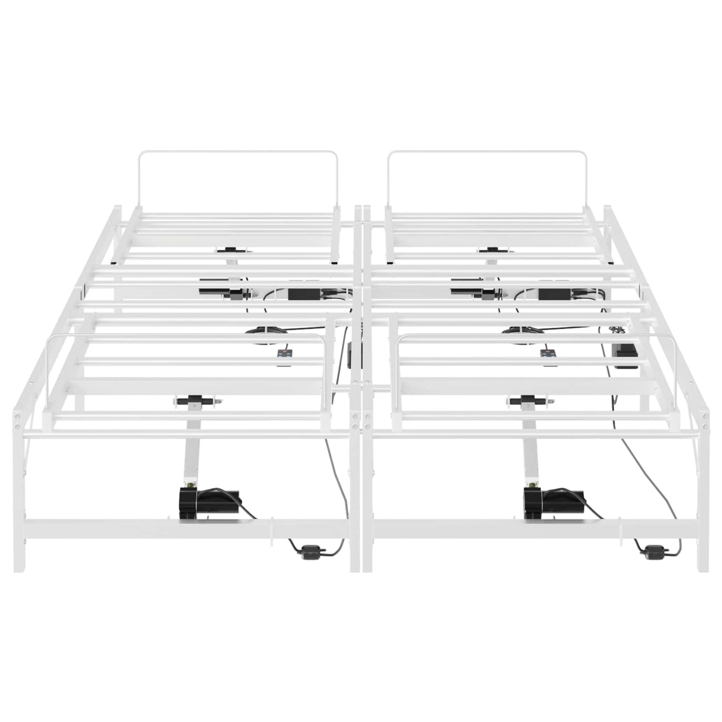 Elektrisk Justerbar Seng Ramme Hvit 137 x 190 cm Stål