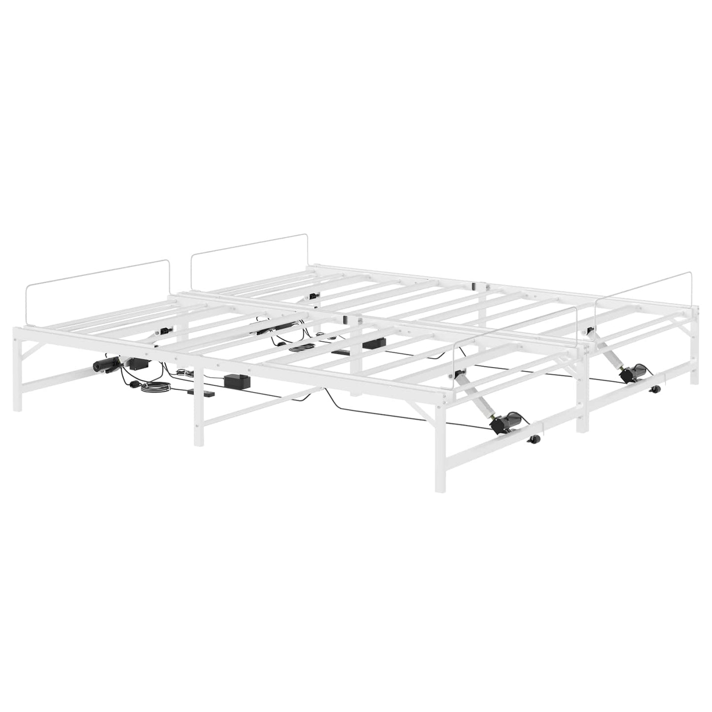 Elektrisk Justerbar Seng Ramme Hvit 160 x 200 cm Stål
