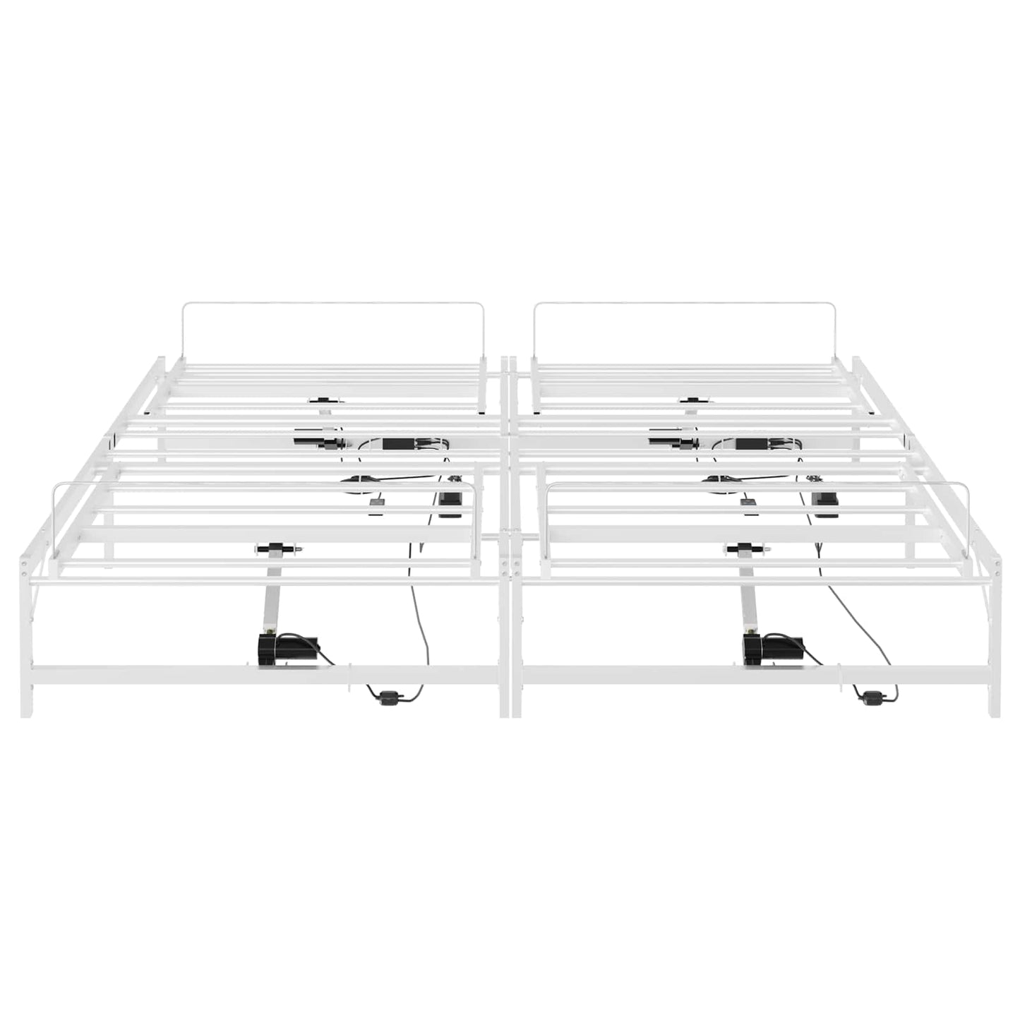Elektrisk Justerbar Seng Ramme Hvit 160 x 200 cm Stål