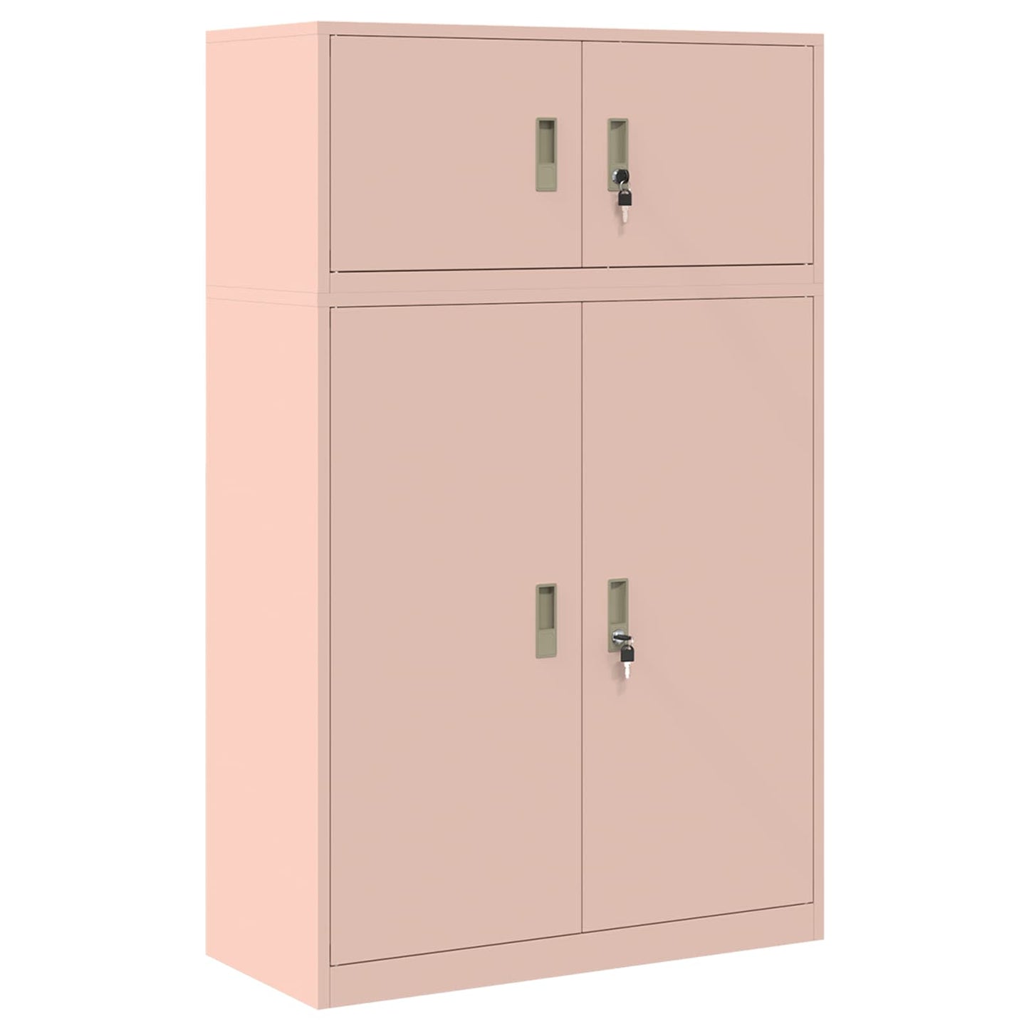 Oppbevaringsskap 2 stk. Rosa 90 x 40 x 145 cm Stål Låsbar