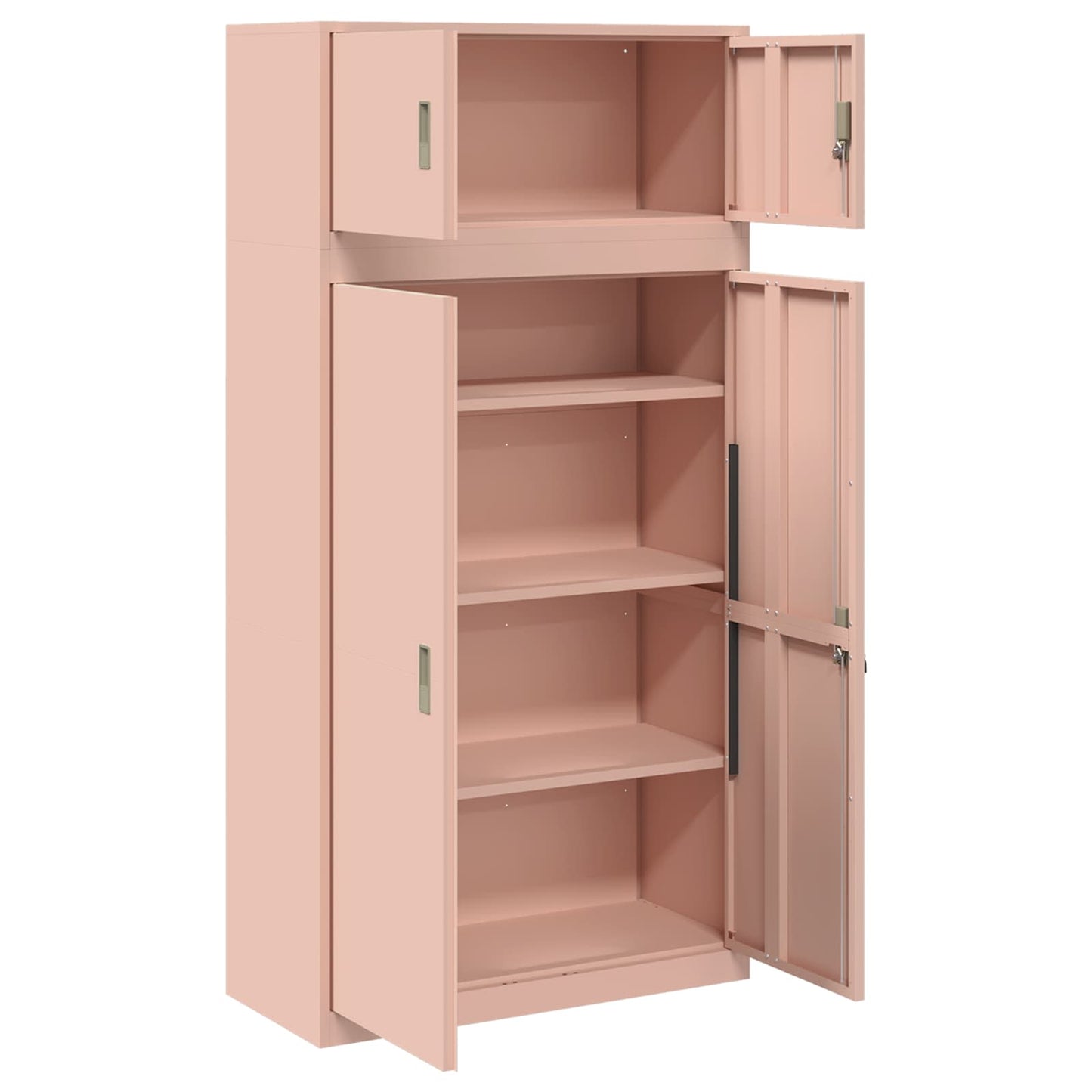 Oppbevaringsskap 2 stk. Rosa 90 x 40 x 180 cm Stål Låsbar