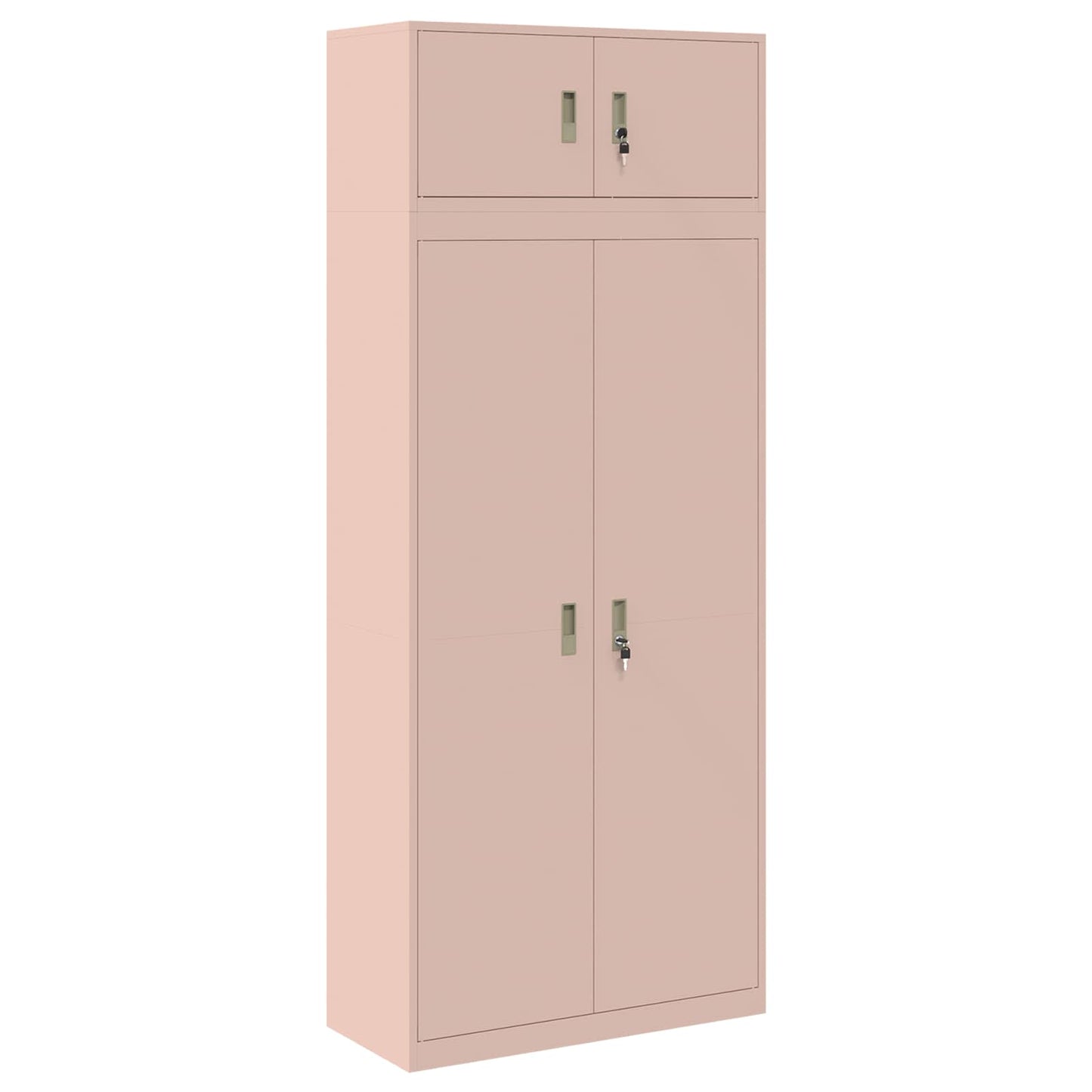 Oppbevaringsskap 2 stk. Rosa 90 x 40 x 220 cm Stål Låsbar