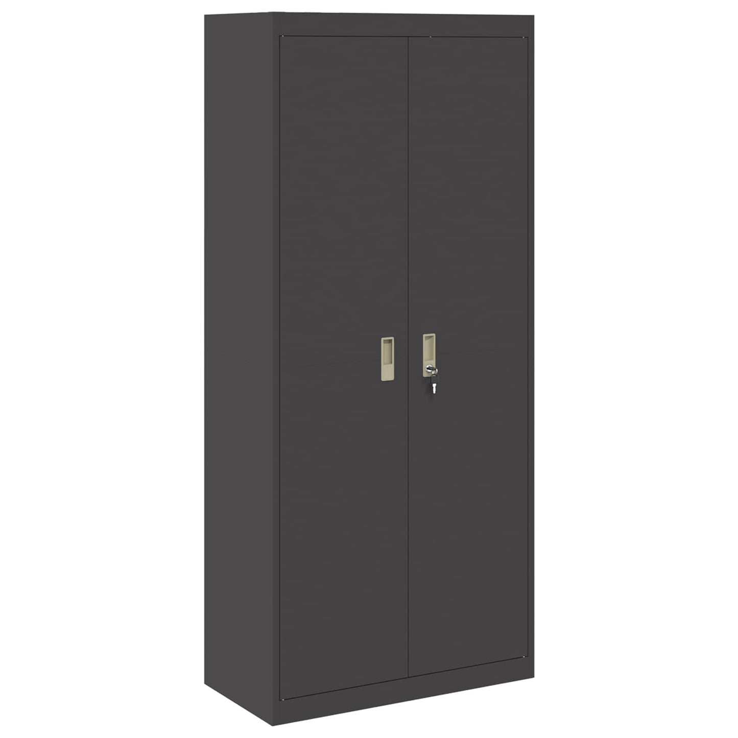 Oppbevaringsskap 2 stk. Svart 80 x 40 x 220 cm Stål Låsbar