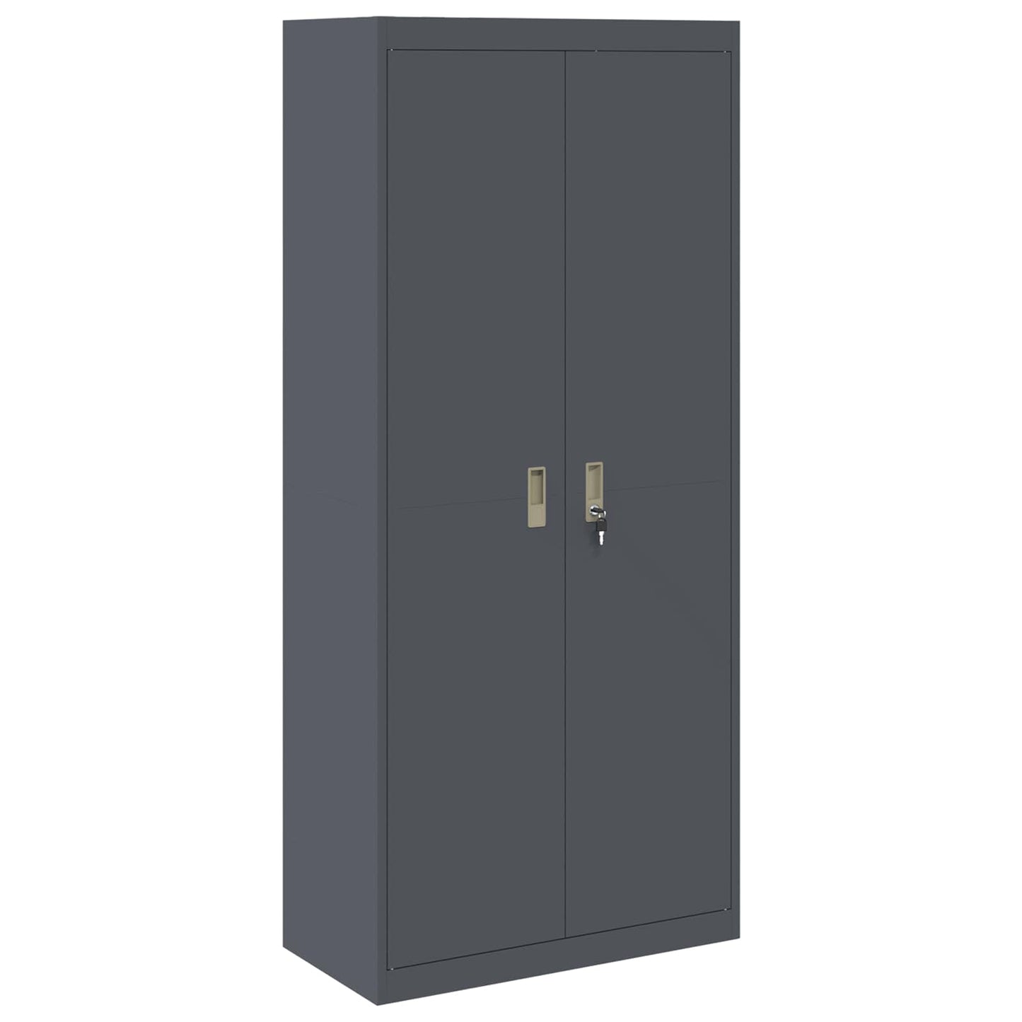 Oppbevaringsskap 2 stk. Antrasitt 80 x 40 x 220 cm Stål Låsbar