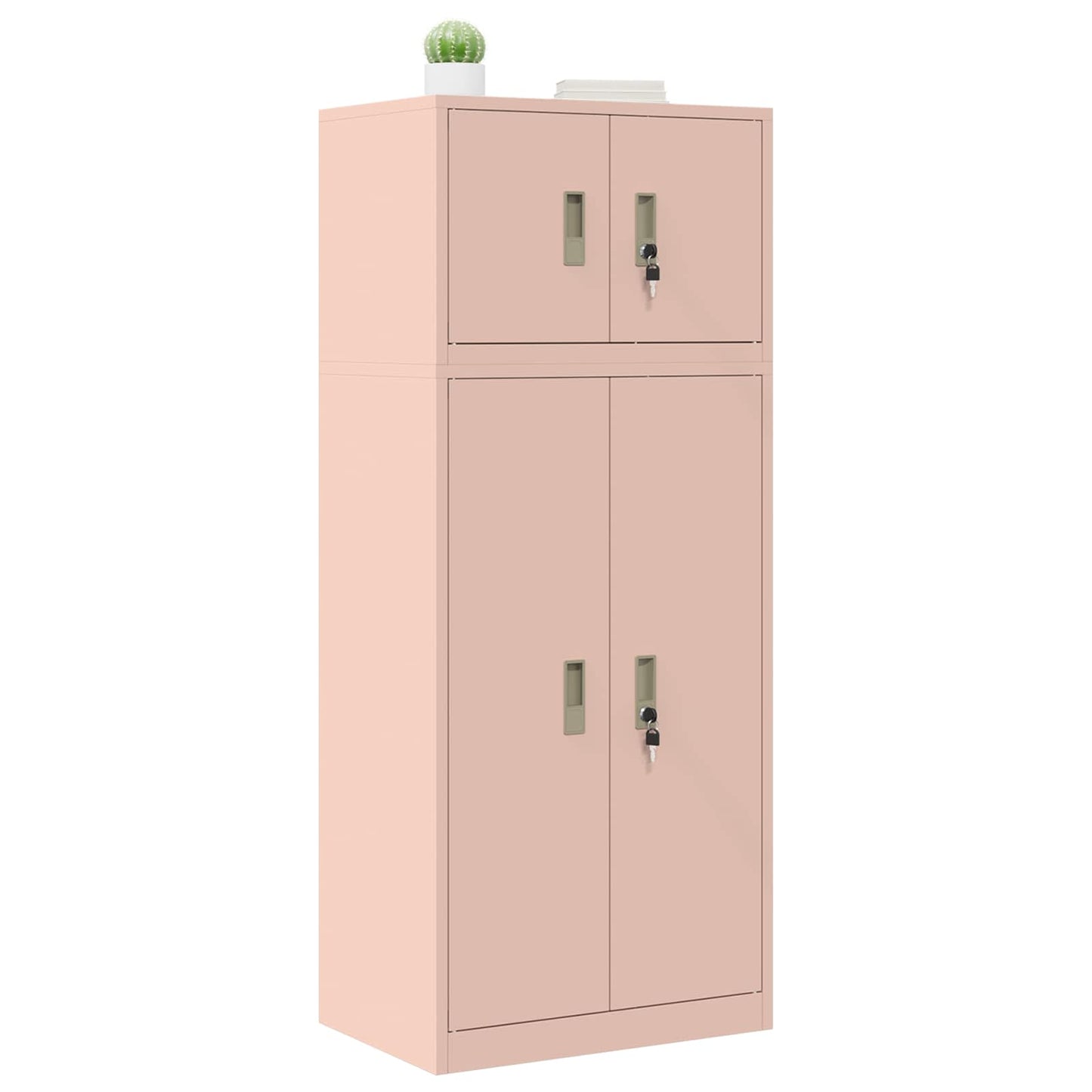 Oppbevaringsskap 2 stk. Rosa 60 x 40 x 145 cm Stål Låsbar