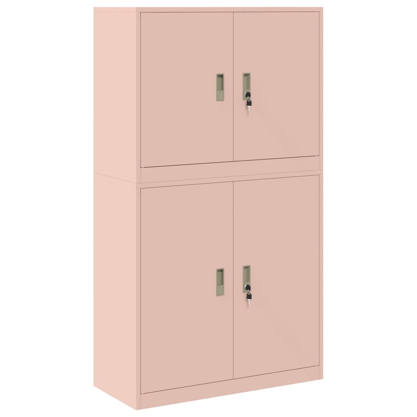 Oppbevaringsskap 2 stk. Rosa 90 x 40 x 160 cm Stål Låsbar