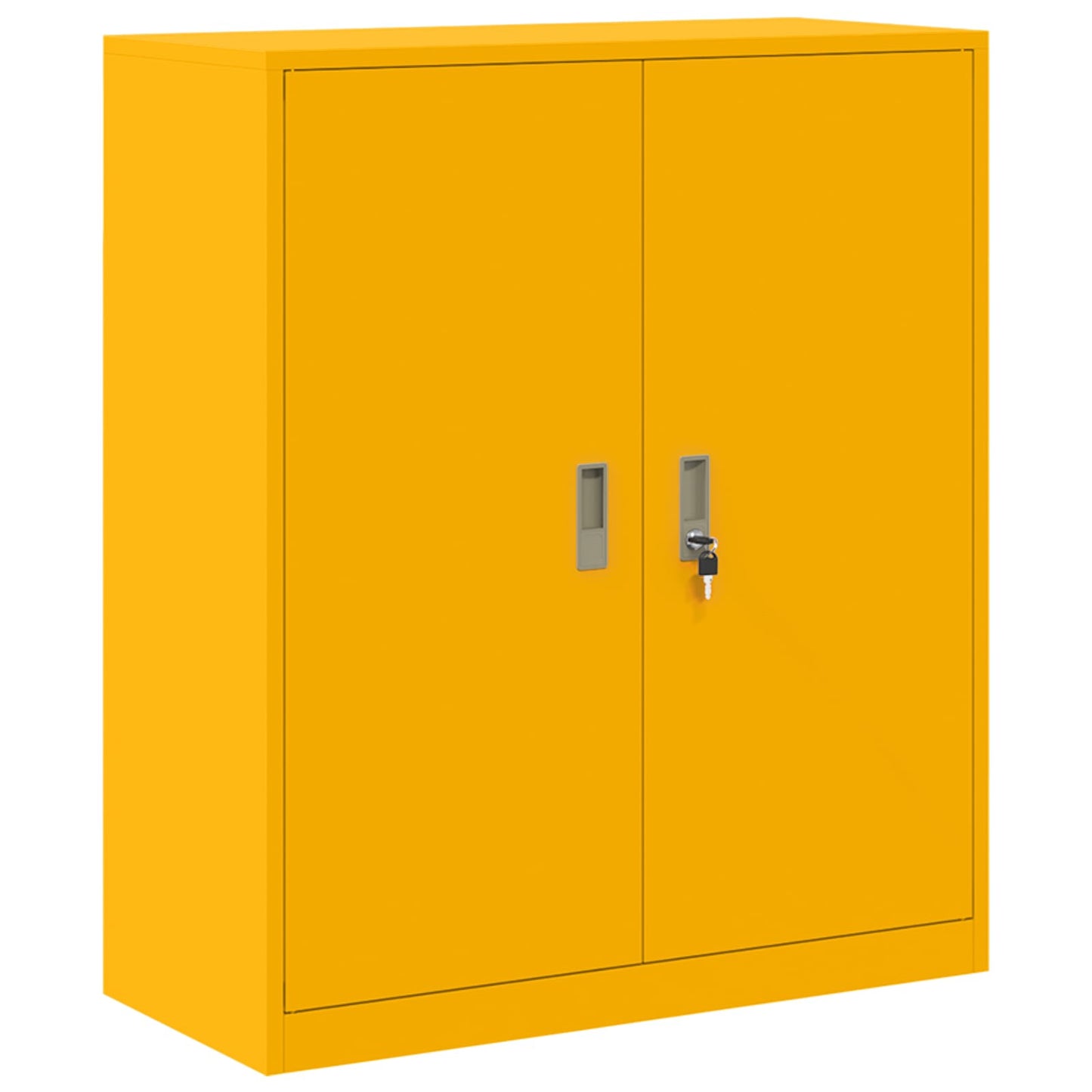 Oppbevaringsskap 2 stk. Sennepsgul 90 x 40 x 175 cm Stål Låsbar