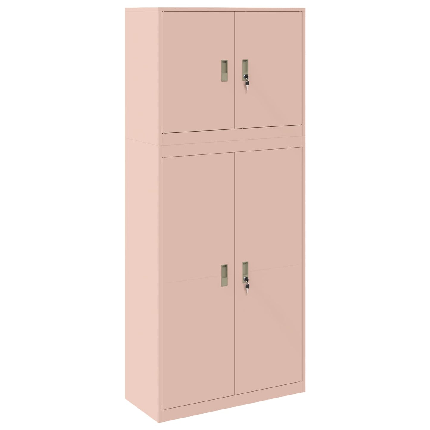 Oppbevaringsskap 2 stk. Rosa 90 x 40 x 210 cm Stål Låsbar
