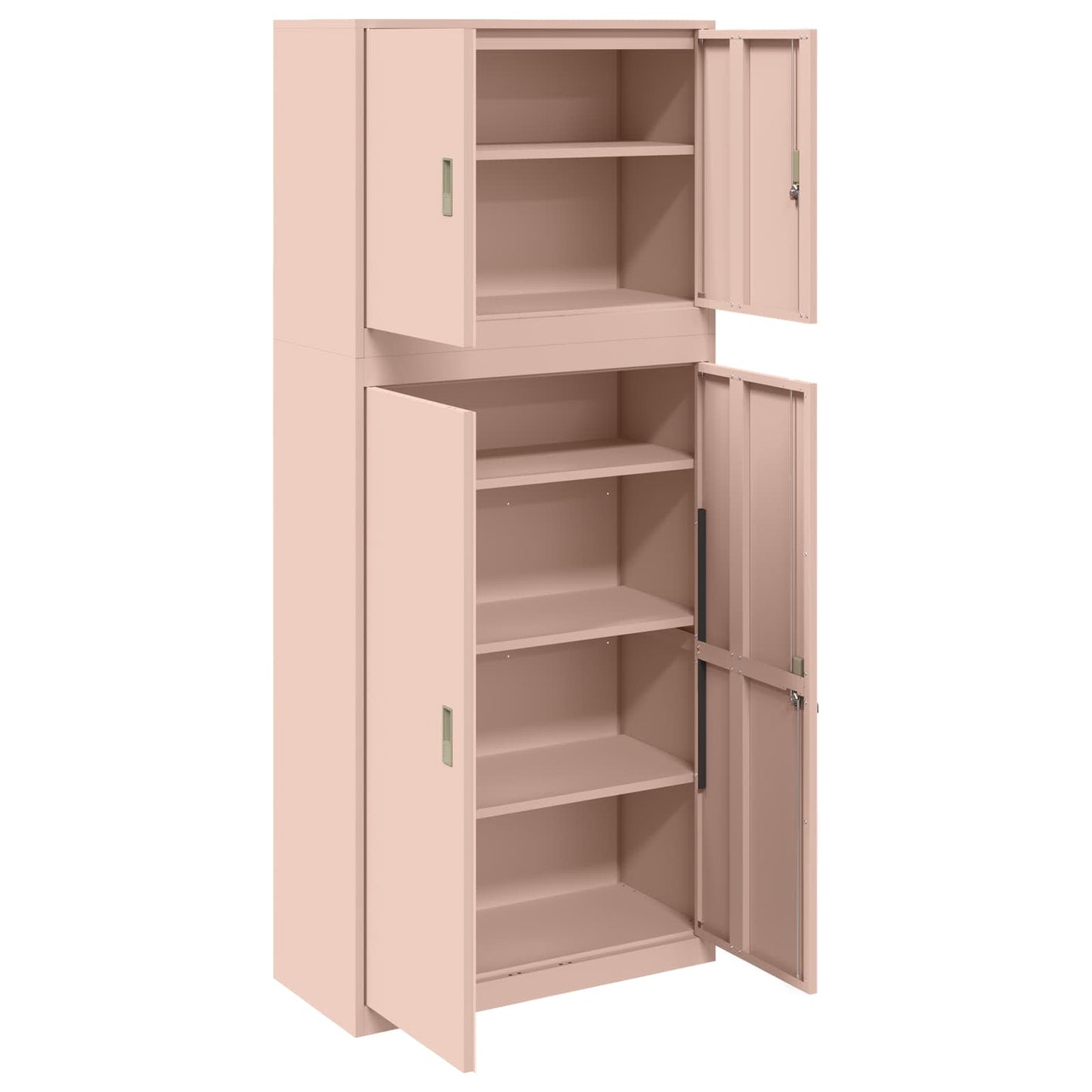 Oppbevaringsskap 2 stk. Rosa 90 x 40 x 210 cm Stål Låsbar