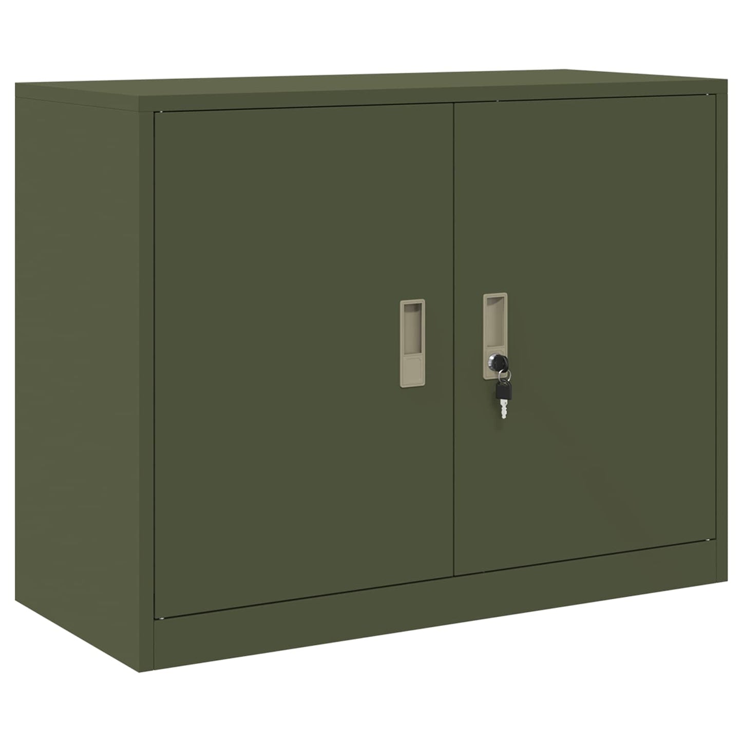 Oppbevaringsskap 2 stk. Olivengrønn 90 x 40 x 210 cm Stål