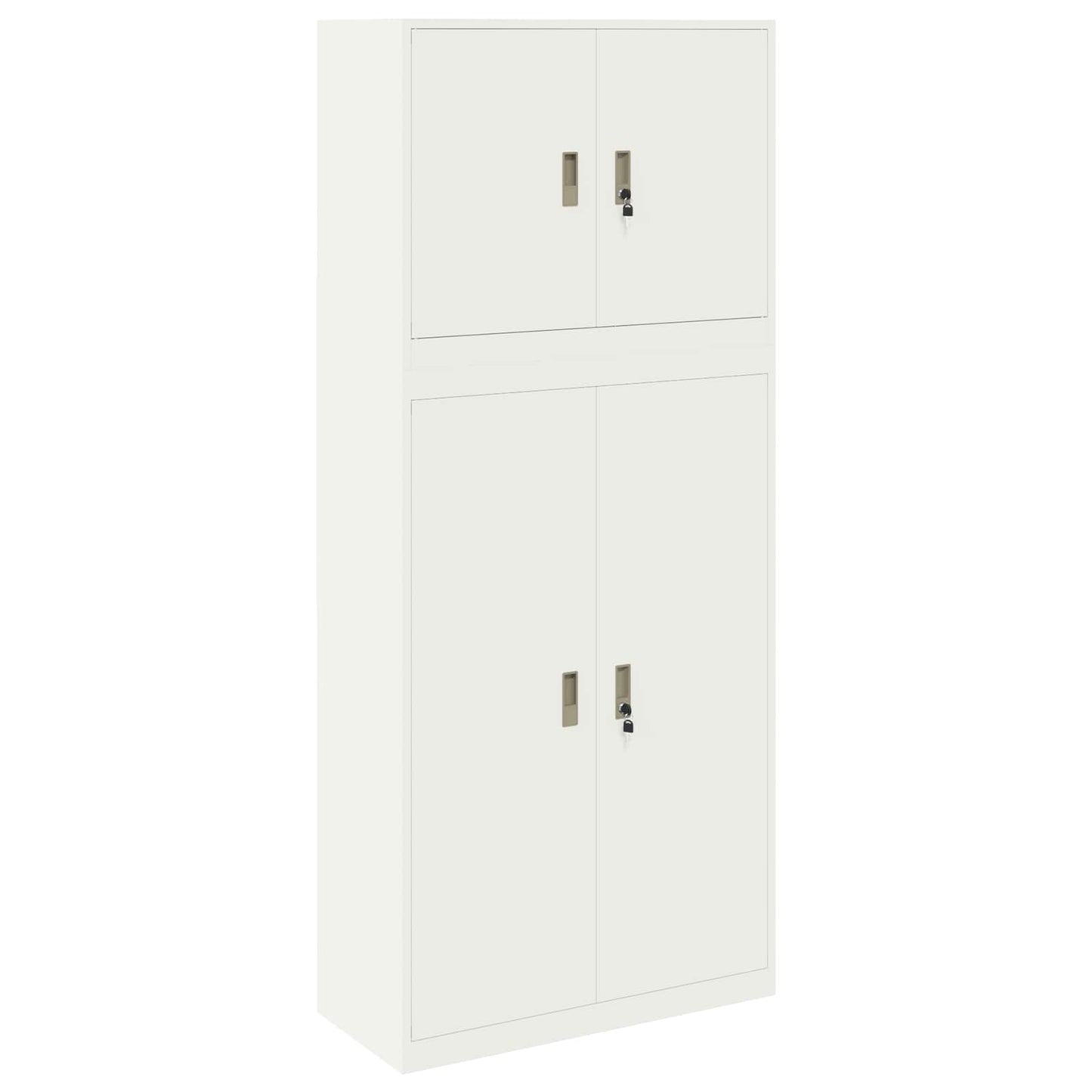 Oppbevaringsskap 2 stk. Hvit 90 x 40 x 210 cm Stål Låsbar