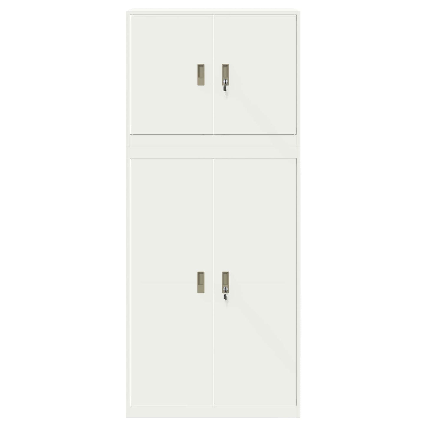Oppbevaringsskap 2 stk. Hvit 90 x 40 x 210 cm Stål Låsbar
